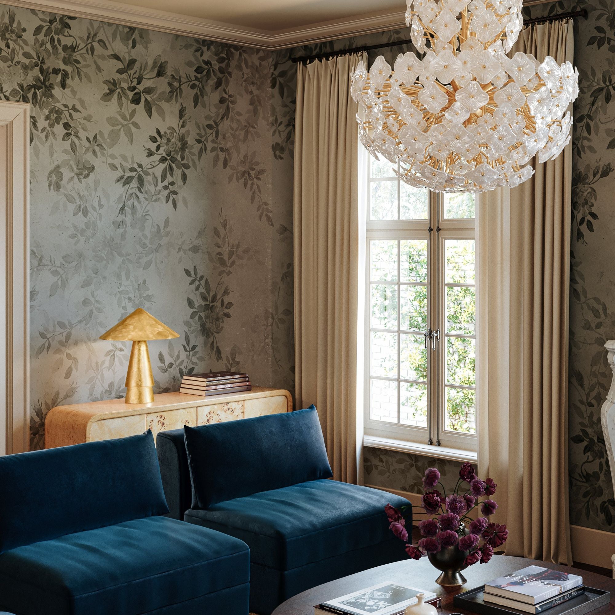 Foxton 22" Table Lamp, Vintage Gold Leaf Finish
