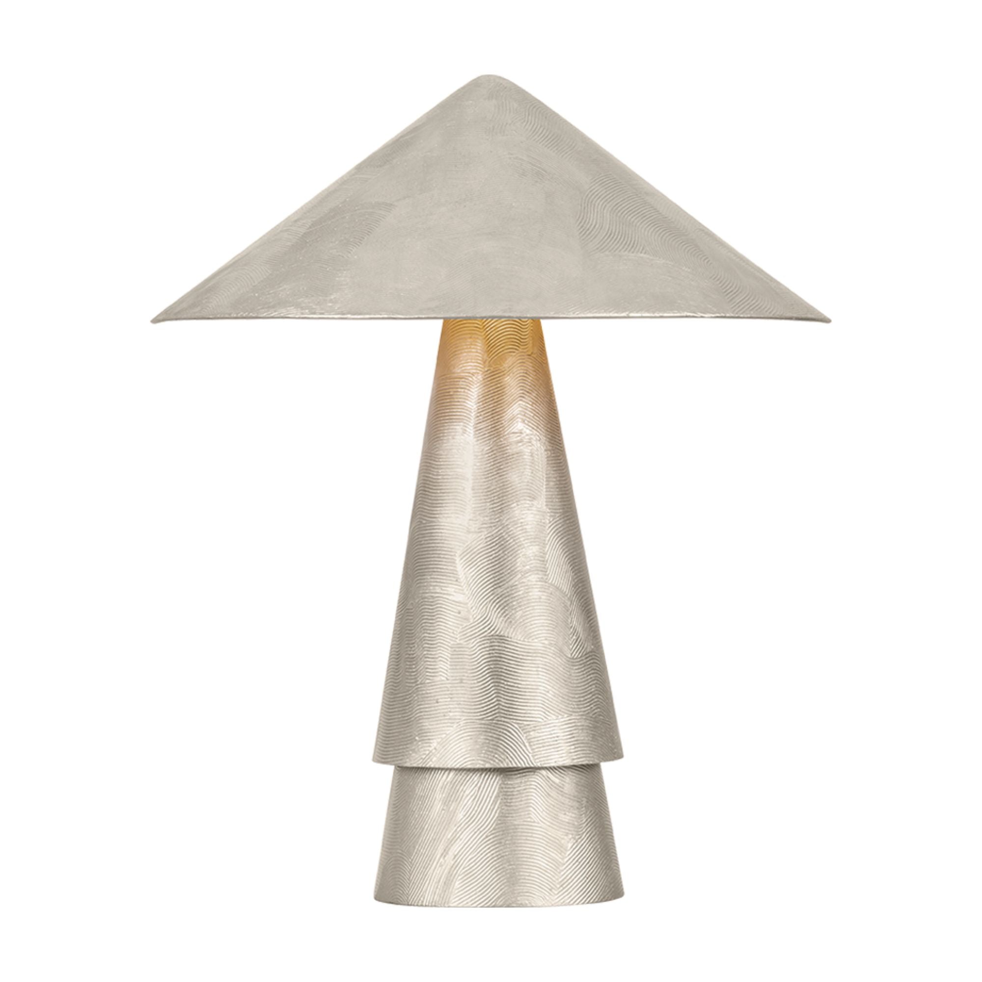 Foxton 22" Table Lamp, Warm Silver Leaf Finish