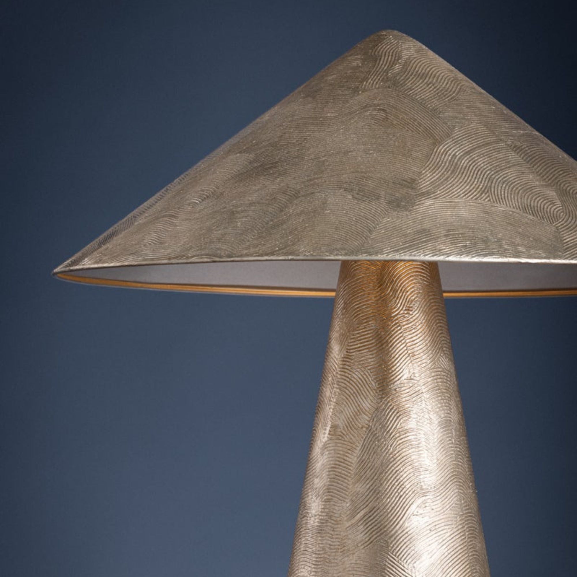 Foxton 22" Table Lamp, Warm Silver Leaf Finish