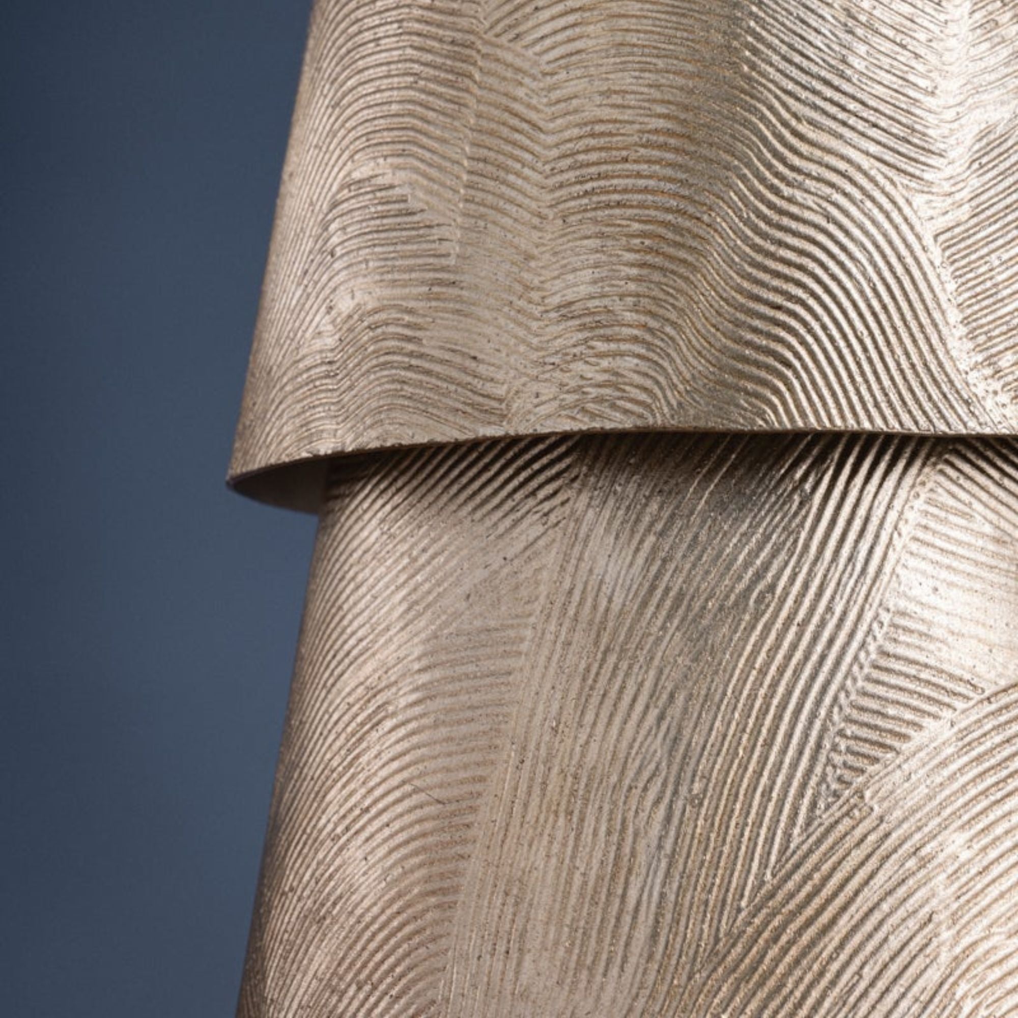 Foxton 22" Table Lamp, Warm Silver Leaf Finish