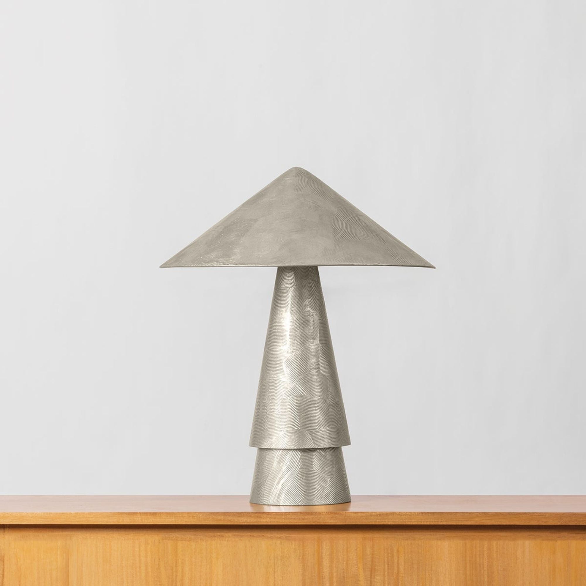 Foxton 22" Table Lamp, Warm Silver Leaf Finish