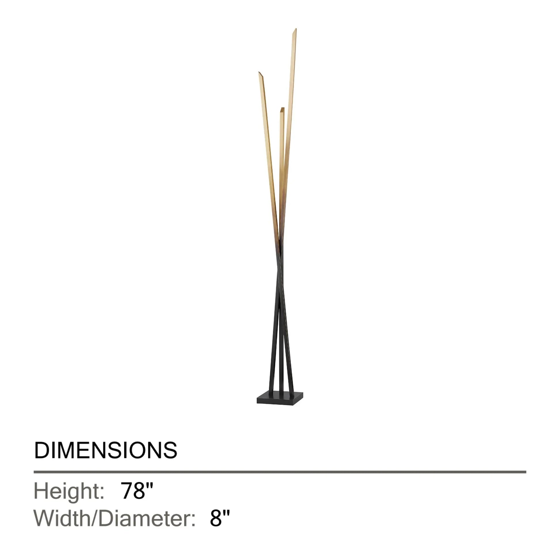 Hudson Valley Lighting - Gansevoort 78" LED Floor Lamp, Gradient Brass Finish | Bees Lighting