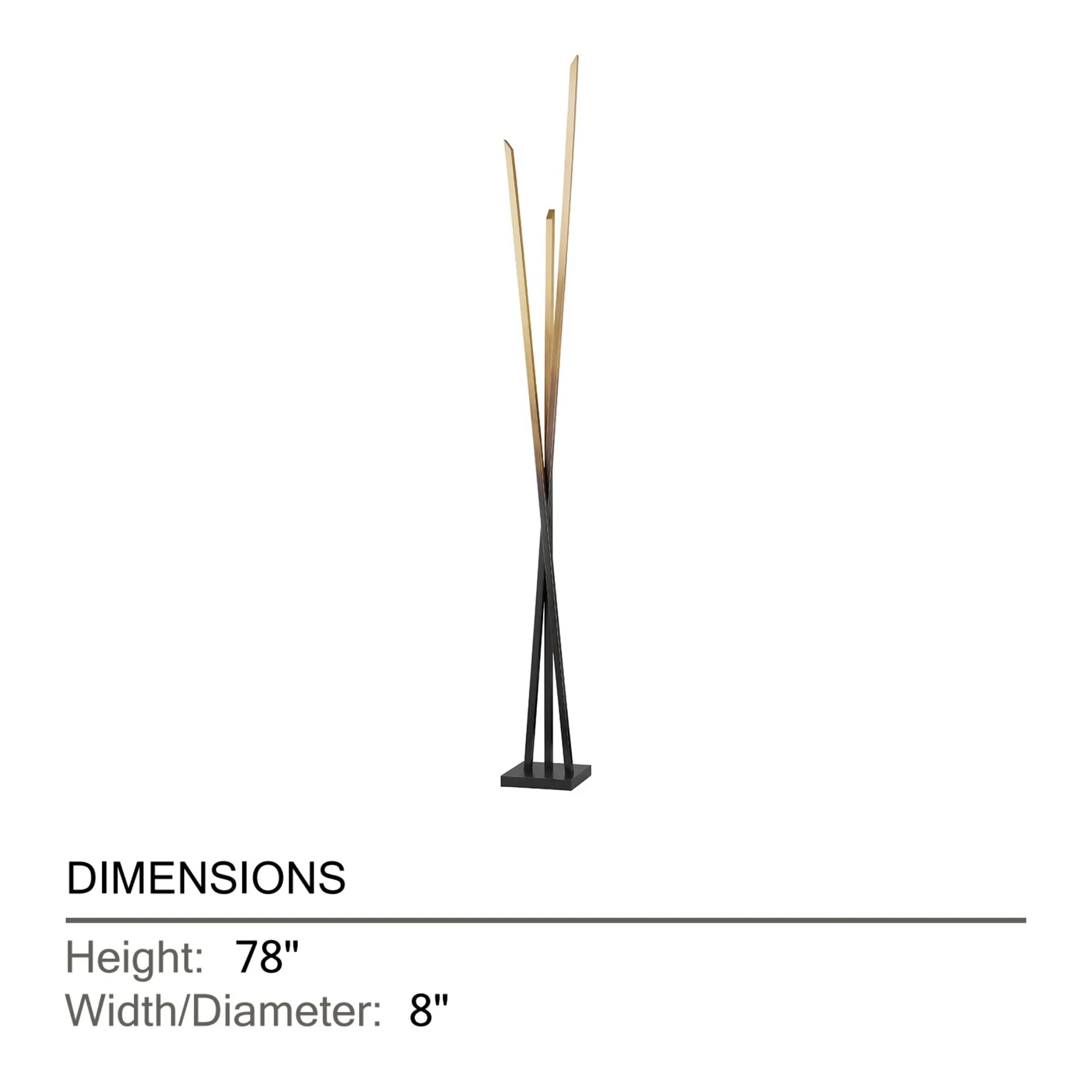 Hudson Valley Lighting - Gansevoort 78" LED Floor Lamp, Gradient Brass Finish | Bees Lighting