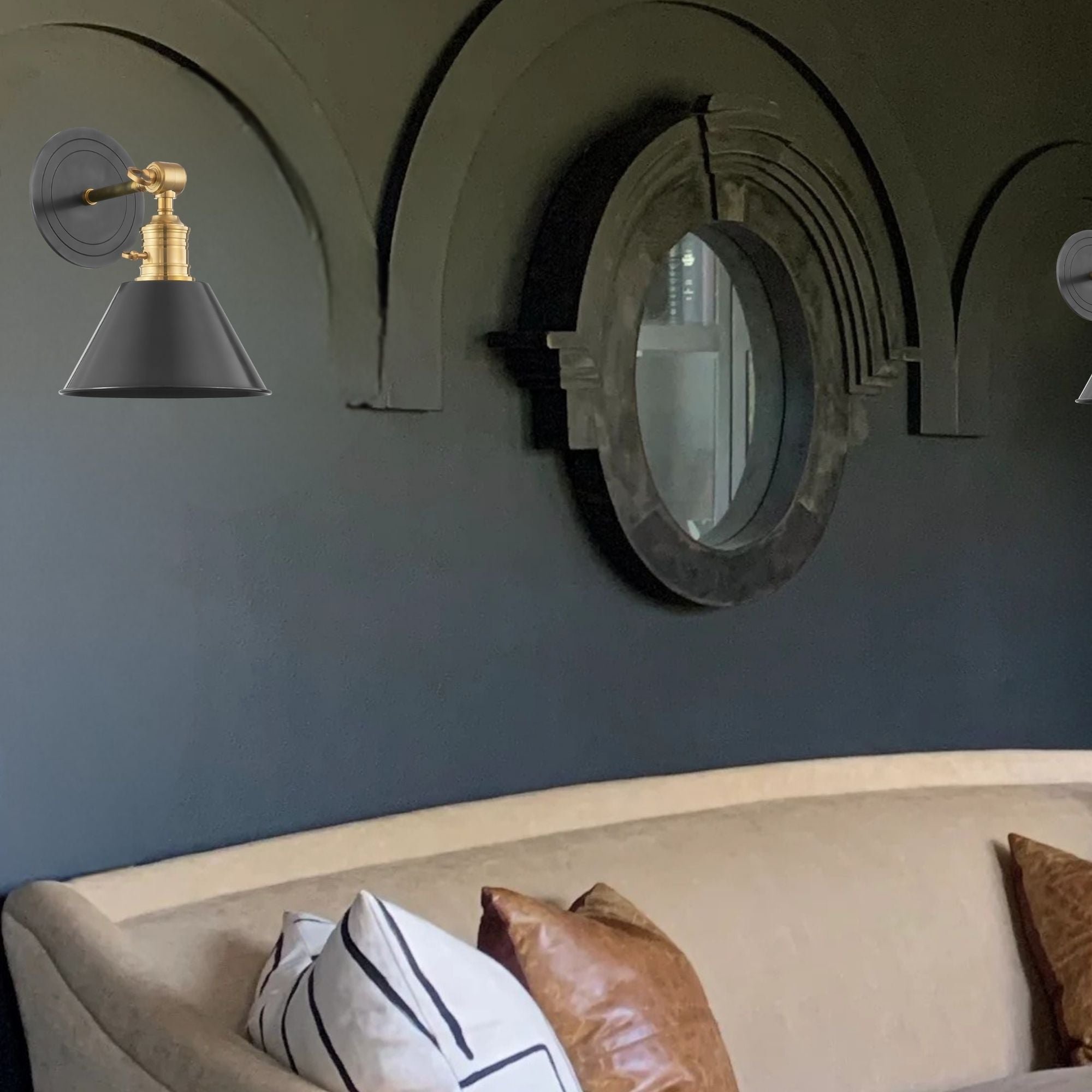 Garden City 11" Swing Arm Lamp, Aged Old Bronze Finish