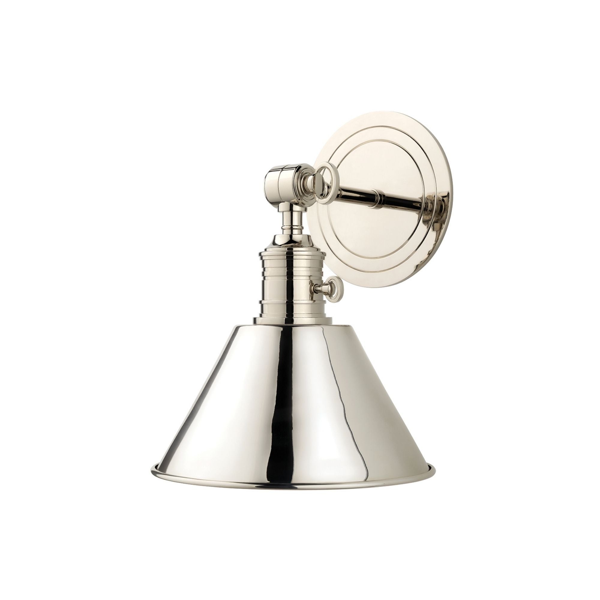 Garden City 11" Swing Arm Lamp, Polished Nickel Finish