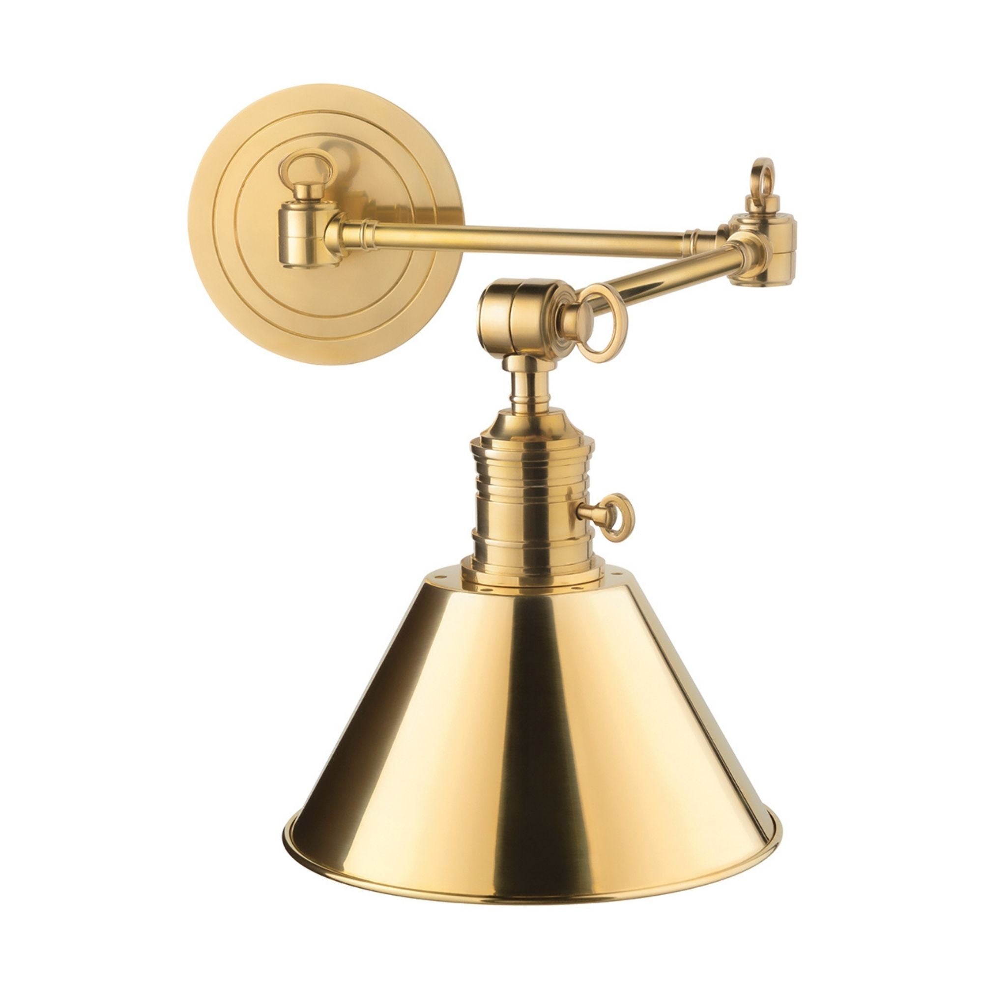 Garden City 11" Swing Arm Sconce, Aged Brass Finish