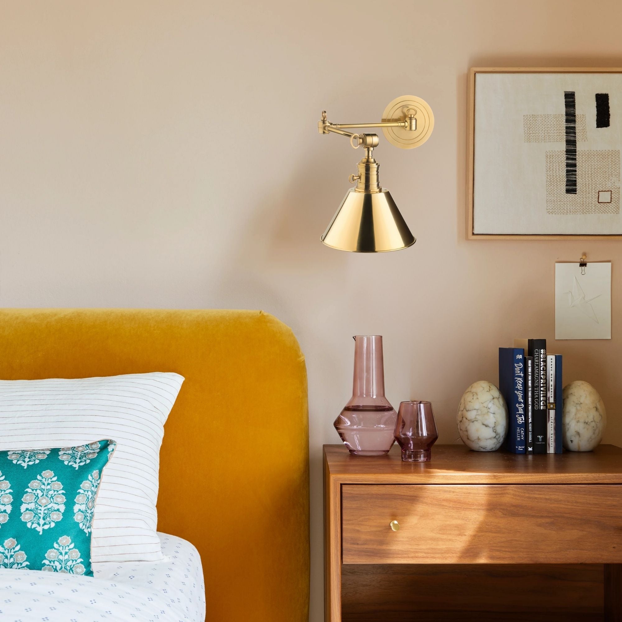 Garden City 11" Swing Arm Sconce, Aged Brass Finish