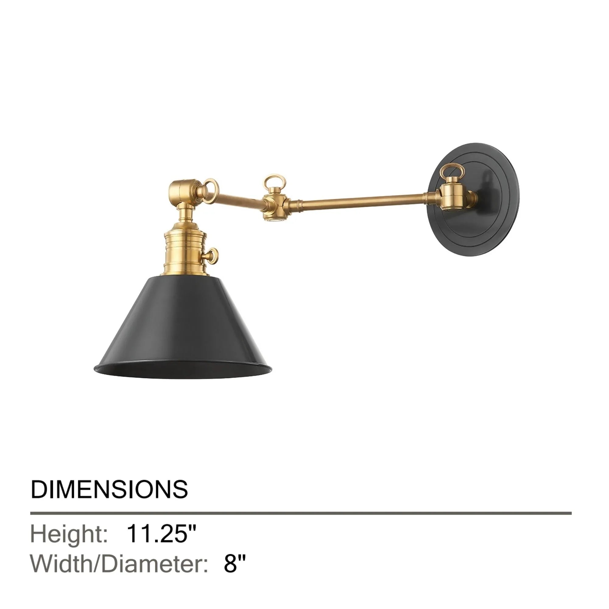 Garden City 11" Swing Arm Sconce, Aged Old Bronze Finish