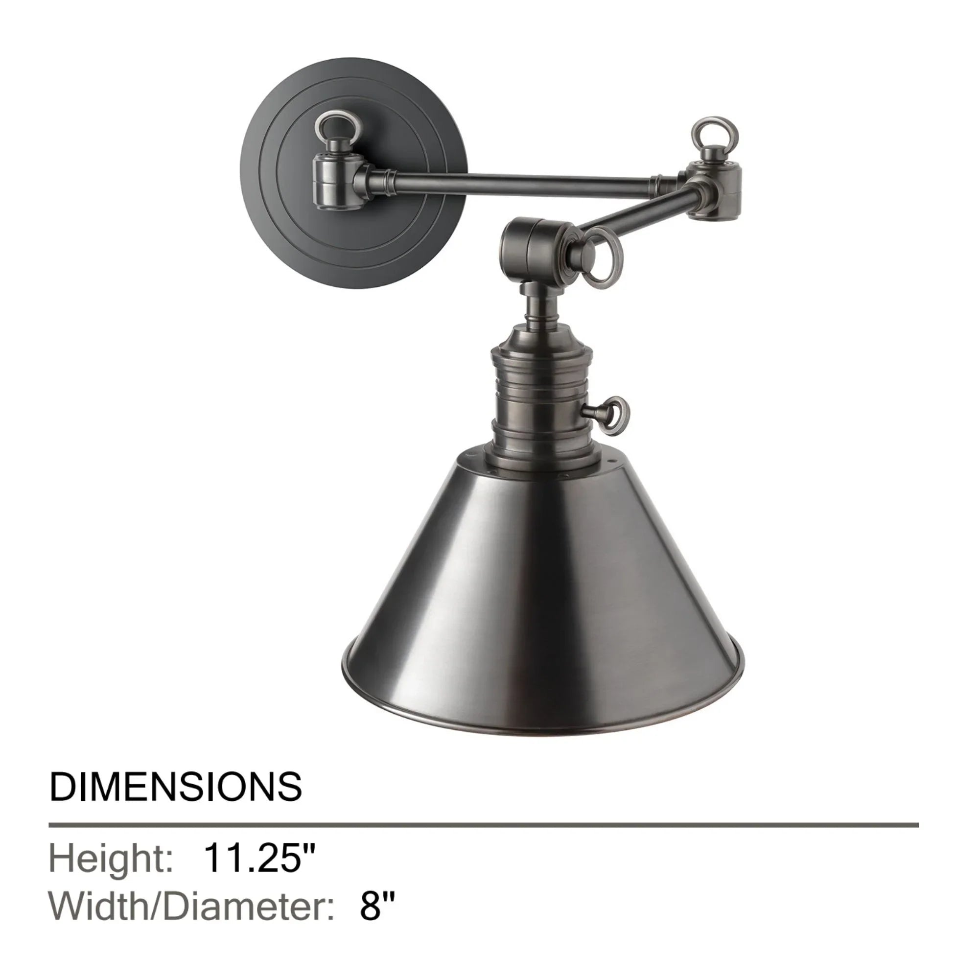 Garden City 11" Swing Arm Sconce, Old Bronze Finish