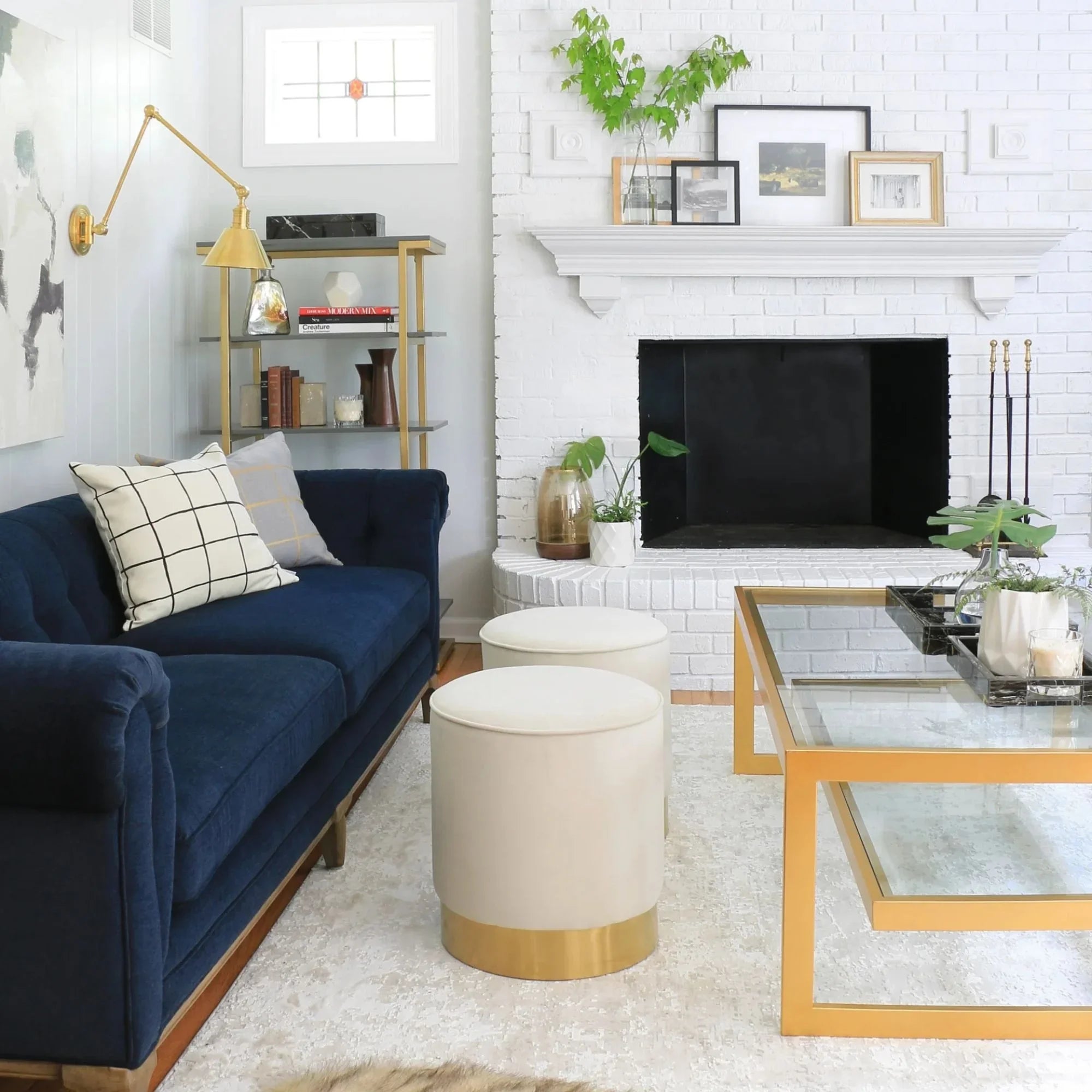 Garden City 23" Swing Arm Lamp, Aged Brass Finish