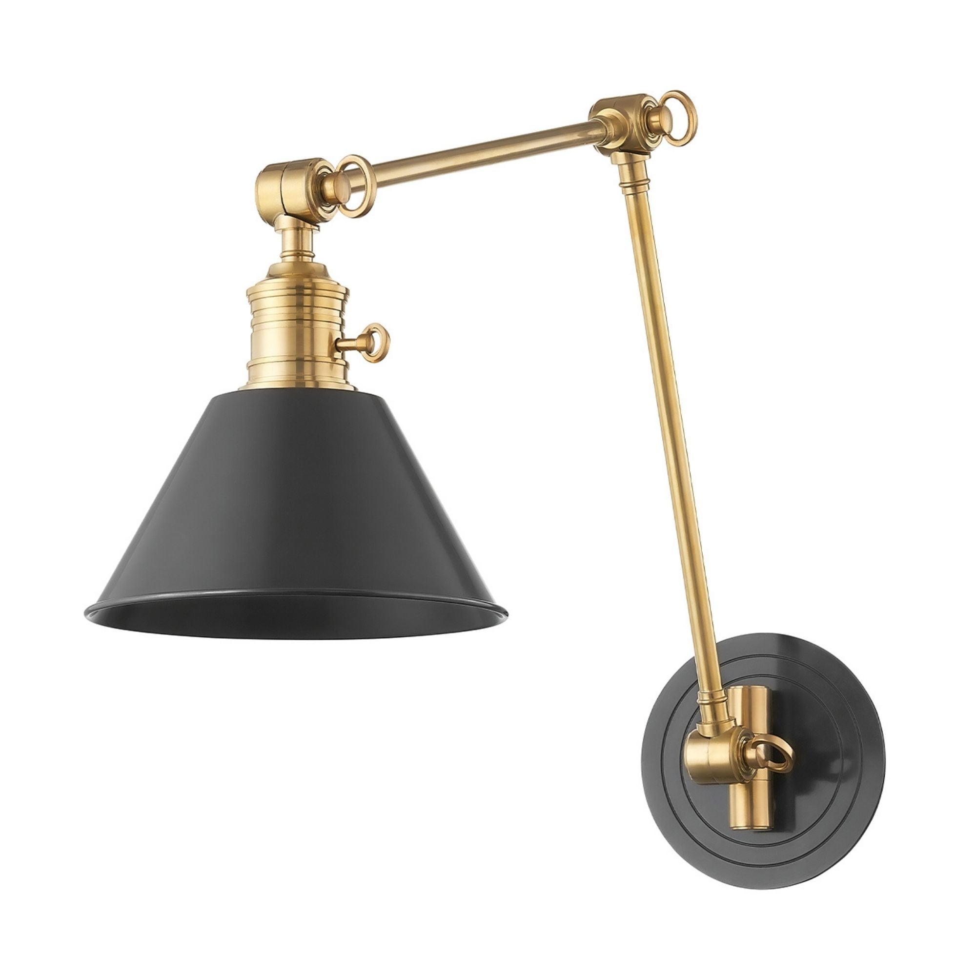 Garden City 23" Swing Arm Lamp, Aged Old Bronze Finish