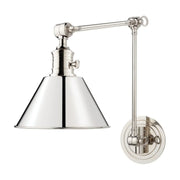Garden City 23" Swing Arm Lamp, Polished Nickel Finish