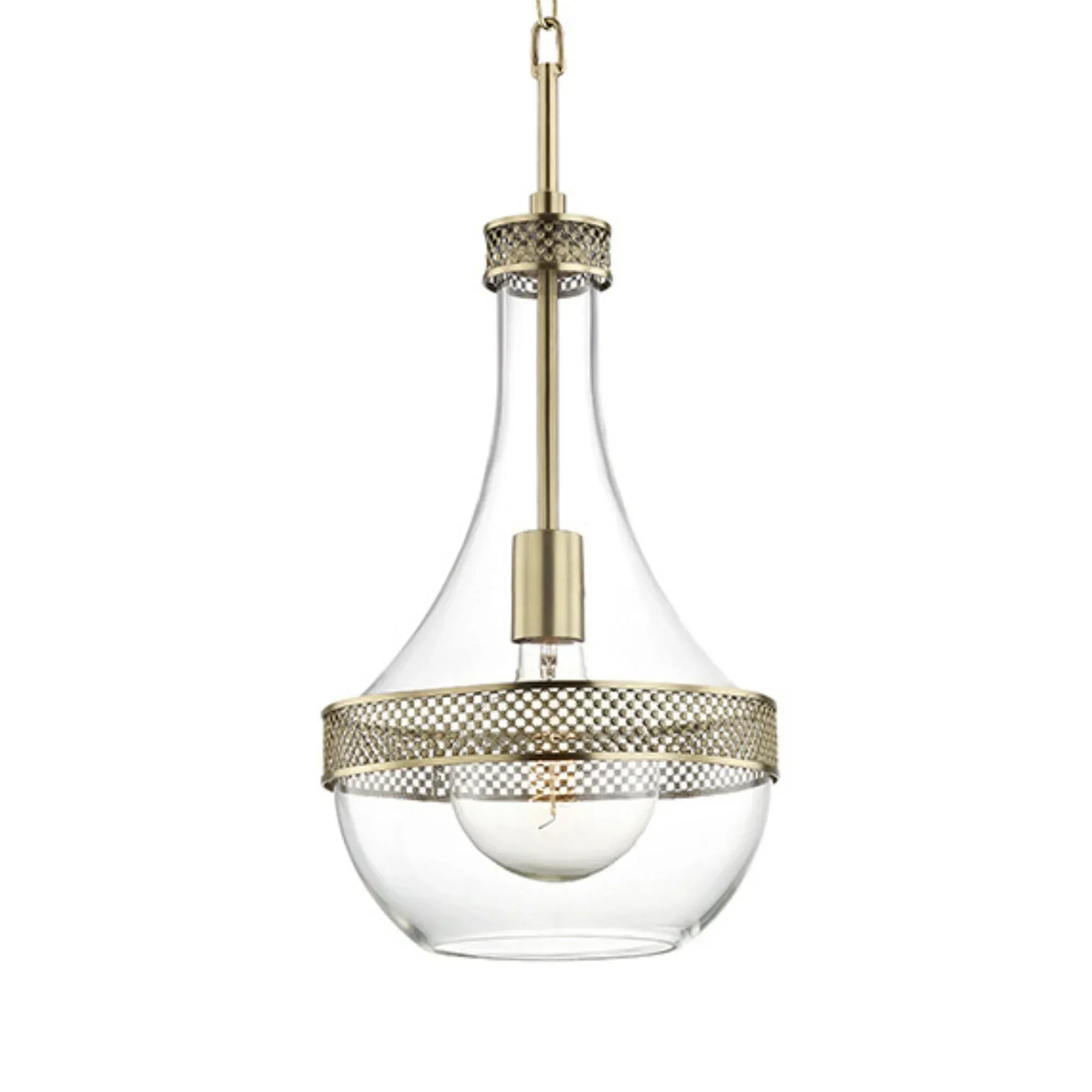 Hagen 10" Pendant, Aged Brass Finish
