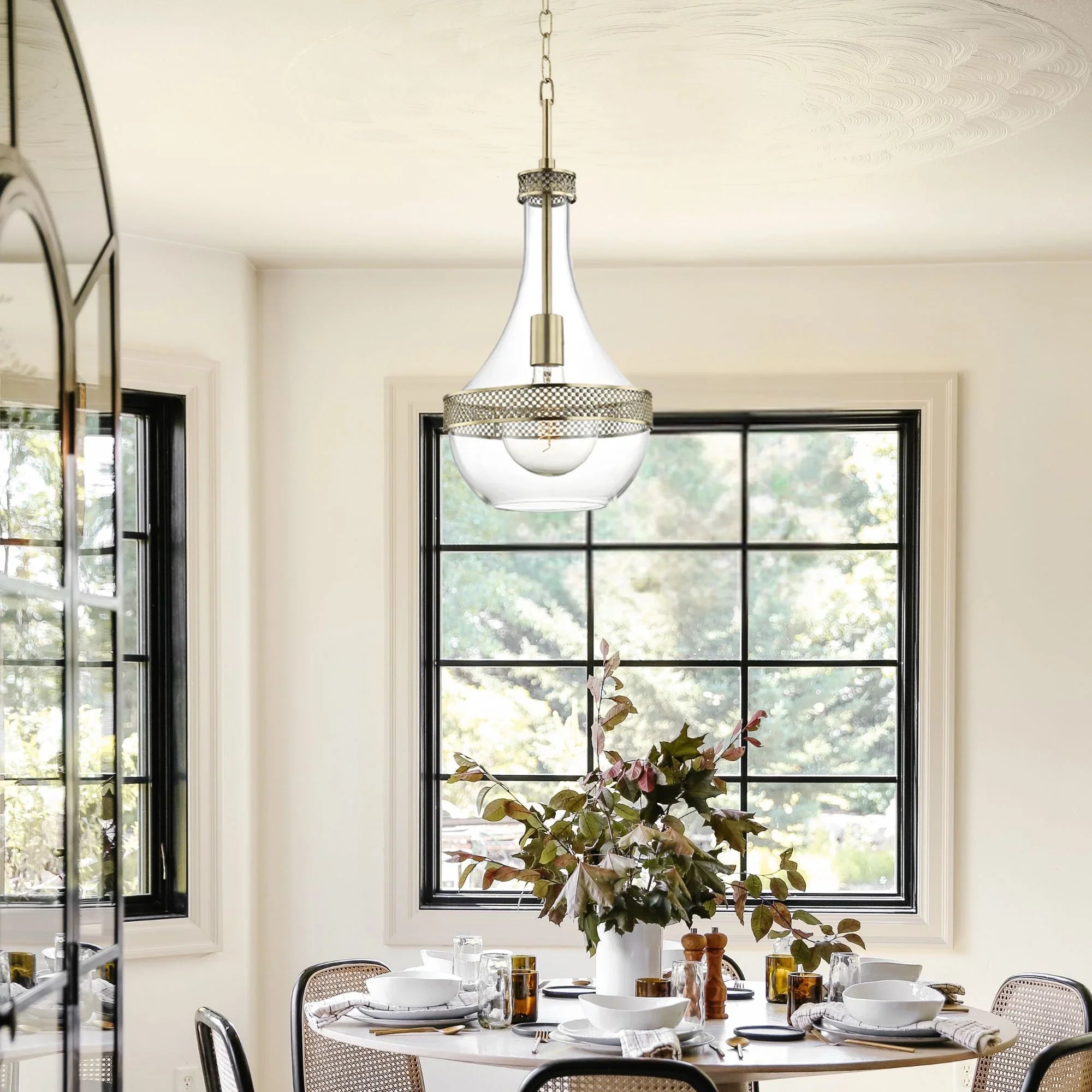 Hagen 10" Pendant, Aged Brass Finish