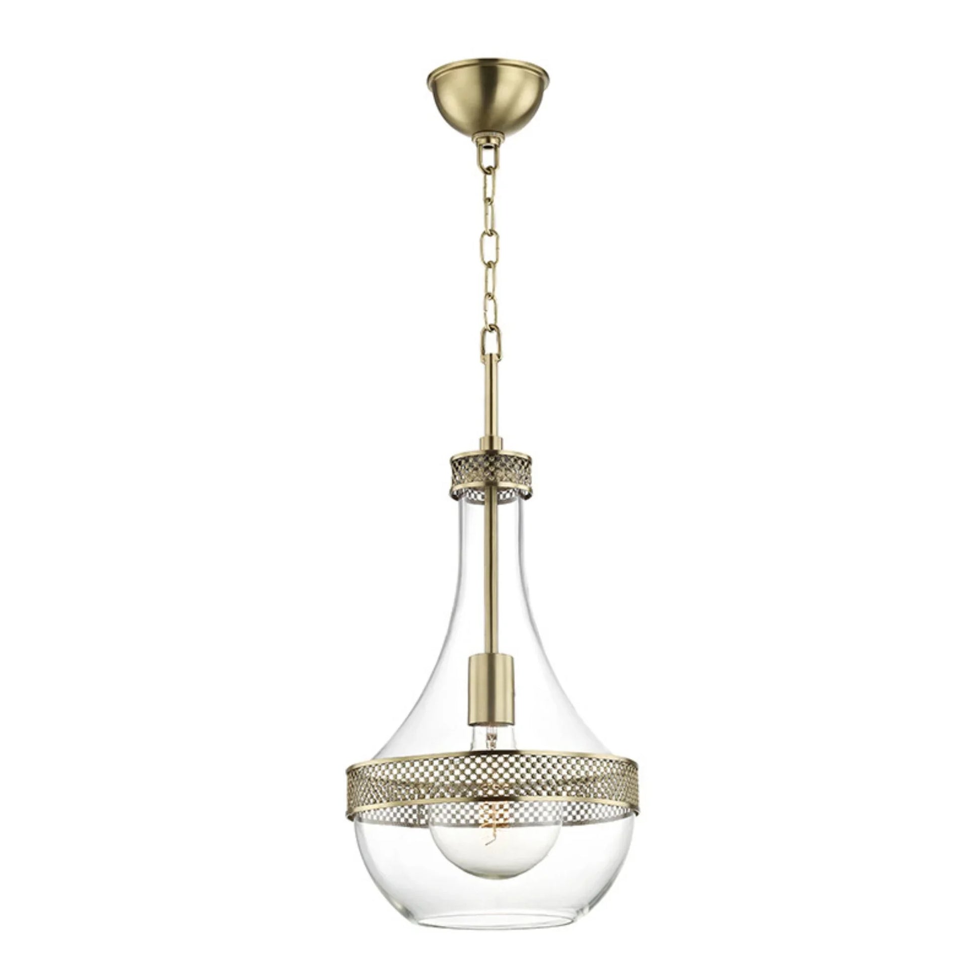 Hudson Valley Lighting - Hagen 10" Pendant, Aged Brass Finish | Bees Lighting