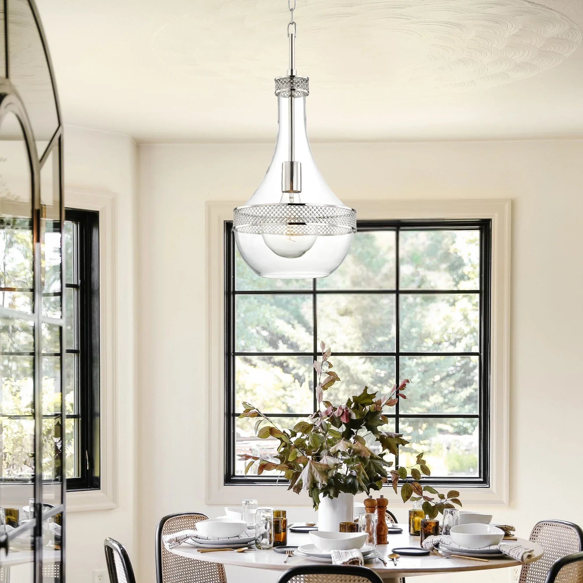 Hagen 10" Pendant, Polished Nickel Finish