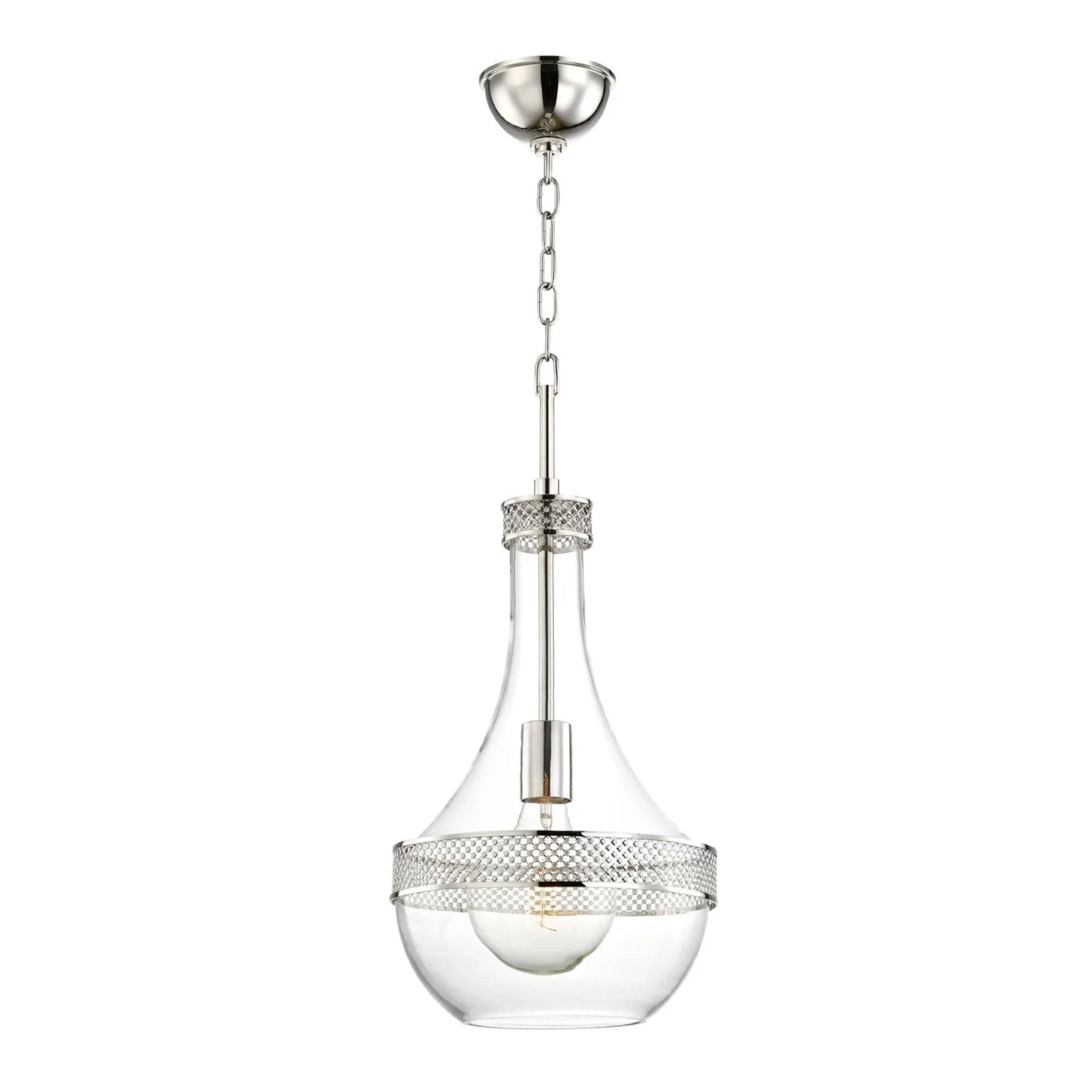 Hudson Valley Lighting - Hagen 10" Pendant, Polished Nickel Finish | Bees Lighting