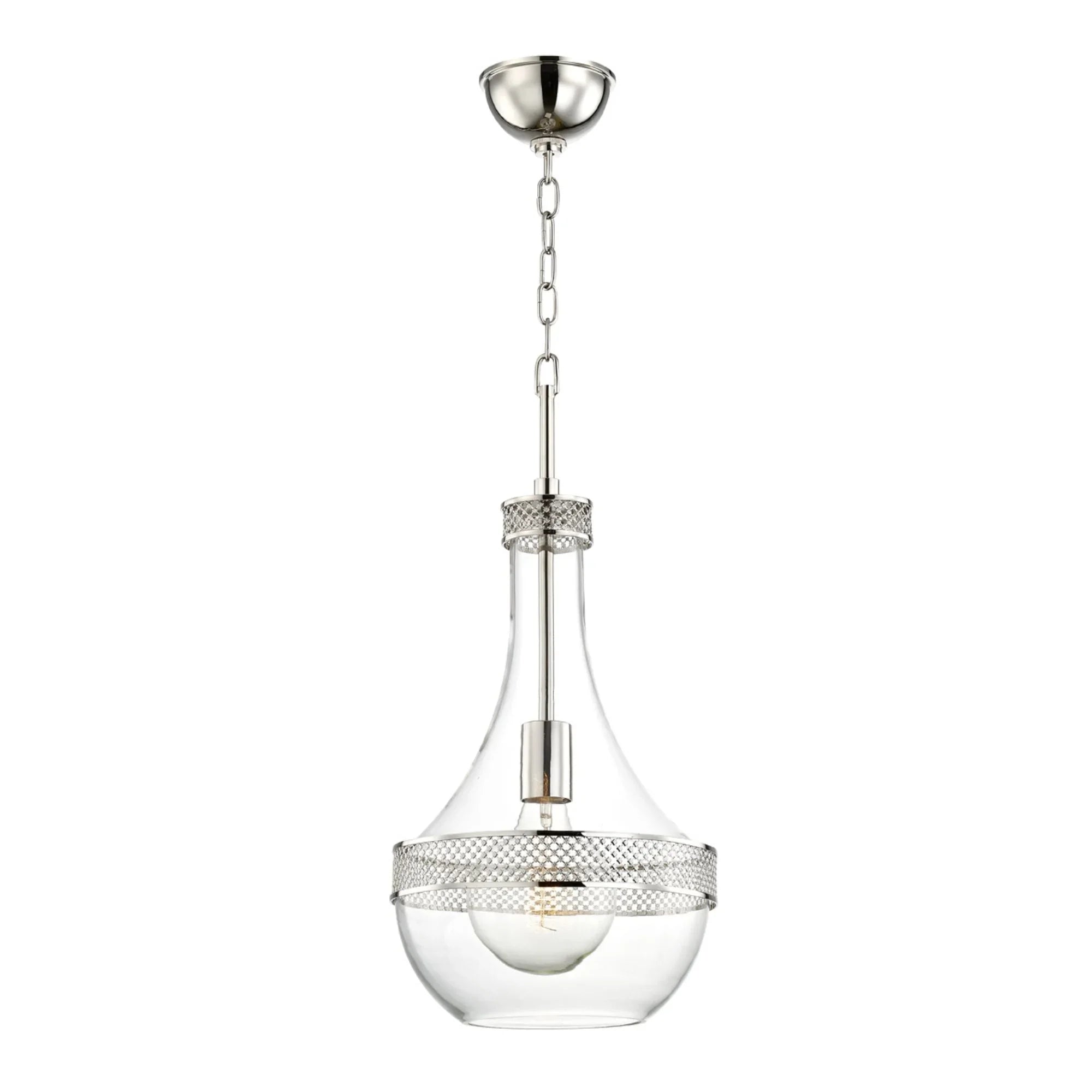 Hudson Valley Lighting - Hagen 10" Pendant, Polished Nickel Finish | Bees Lighting