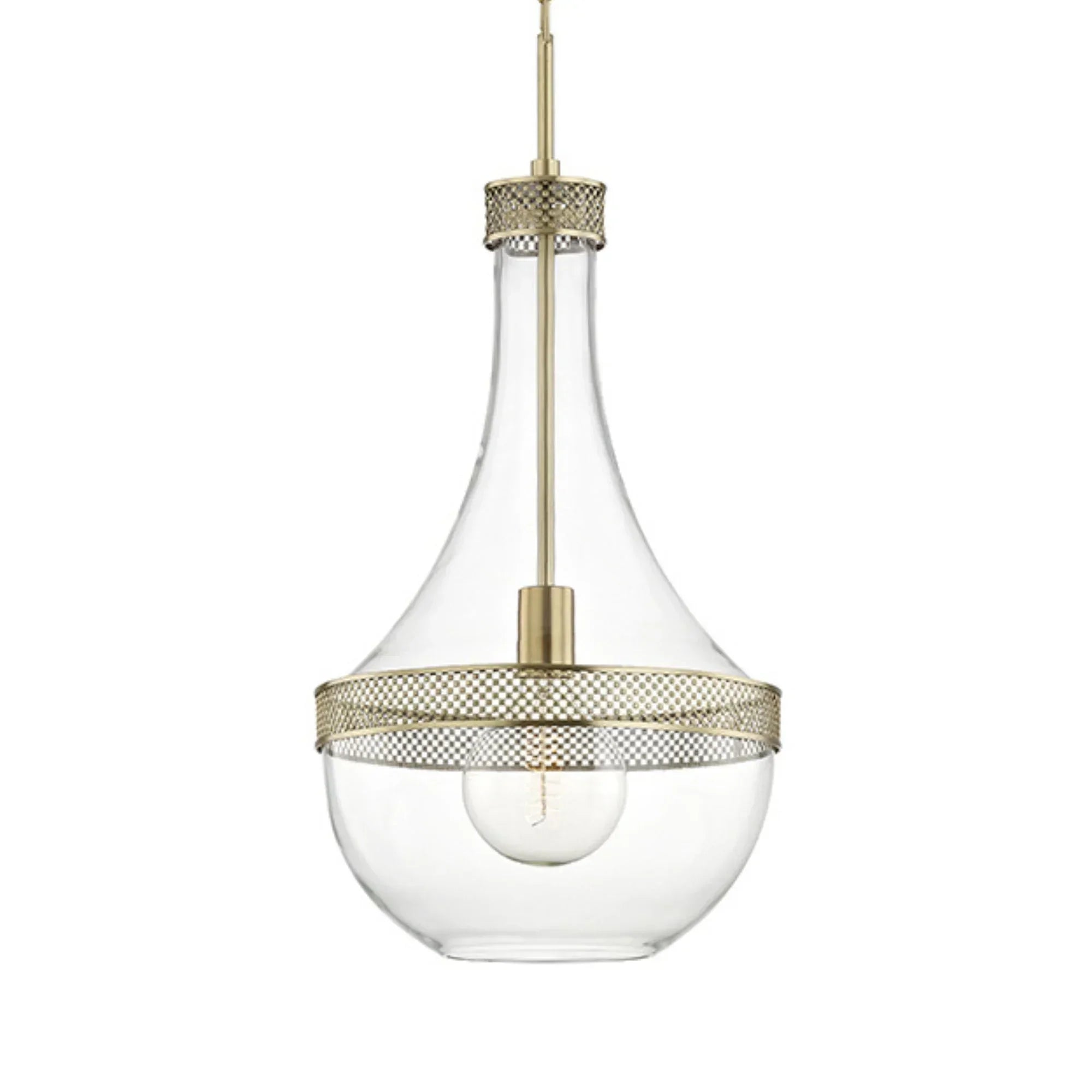 Hagen 14" Pendant, Aged Brass Finish