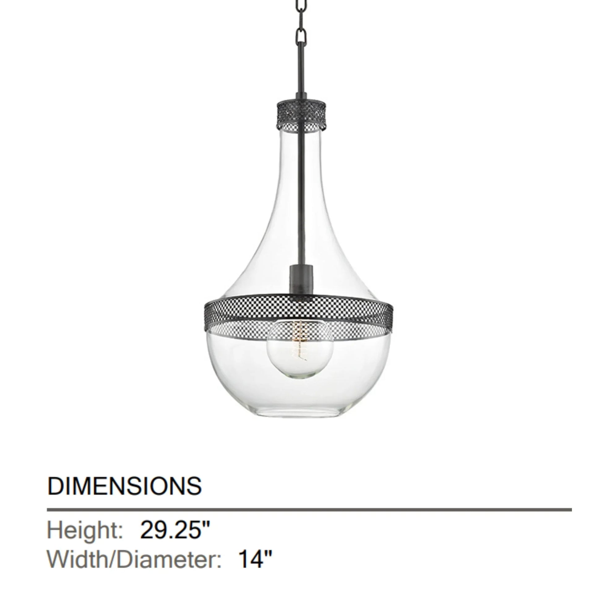 Hudson Valley Lighting - Hagen 14" Pendant, Old Bronze Finish | Bees Lighting