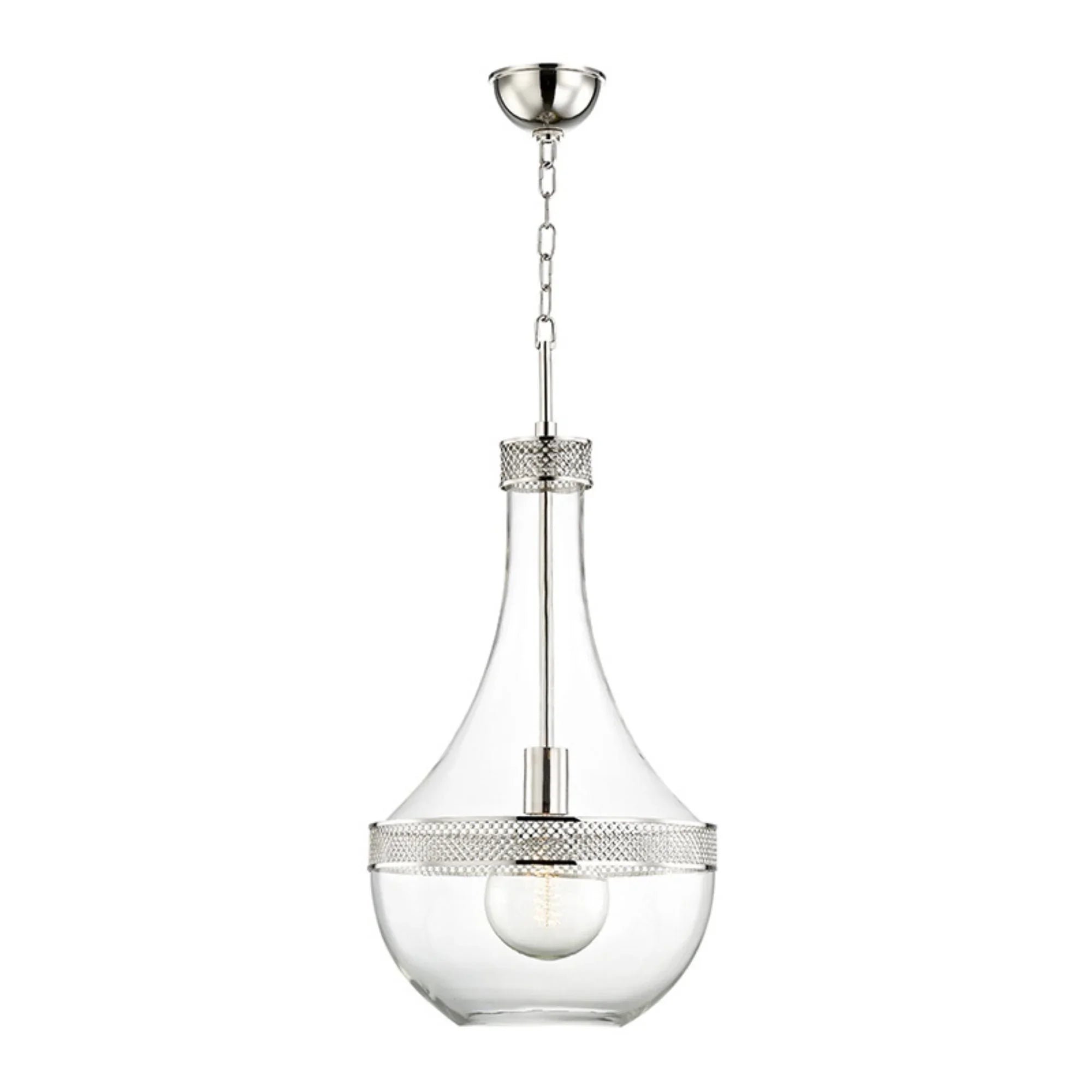 Hagen 14" Pendant, Polished Nickel Finish