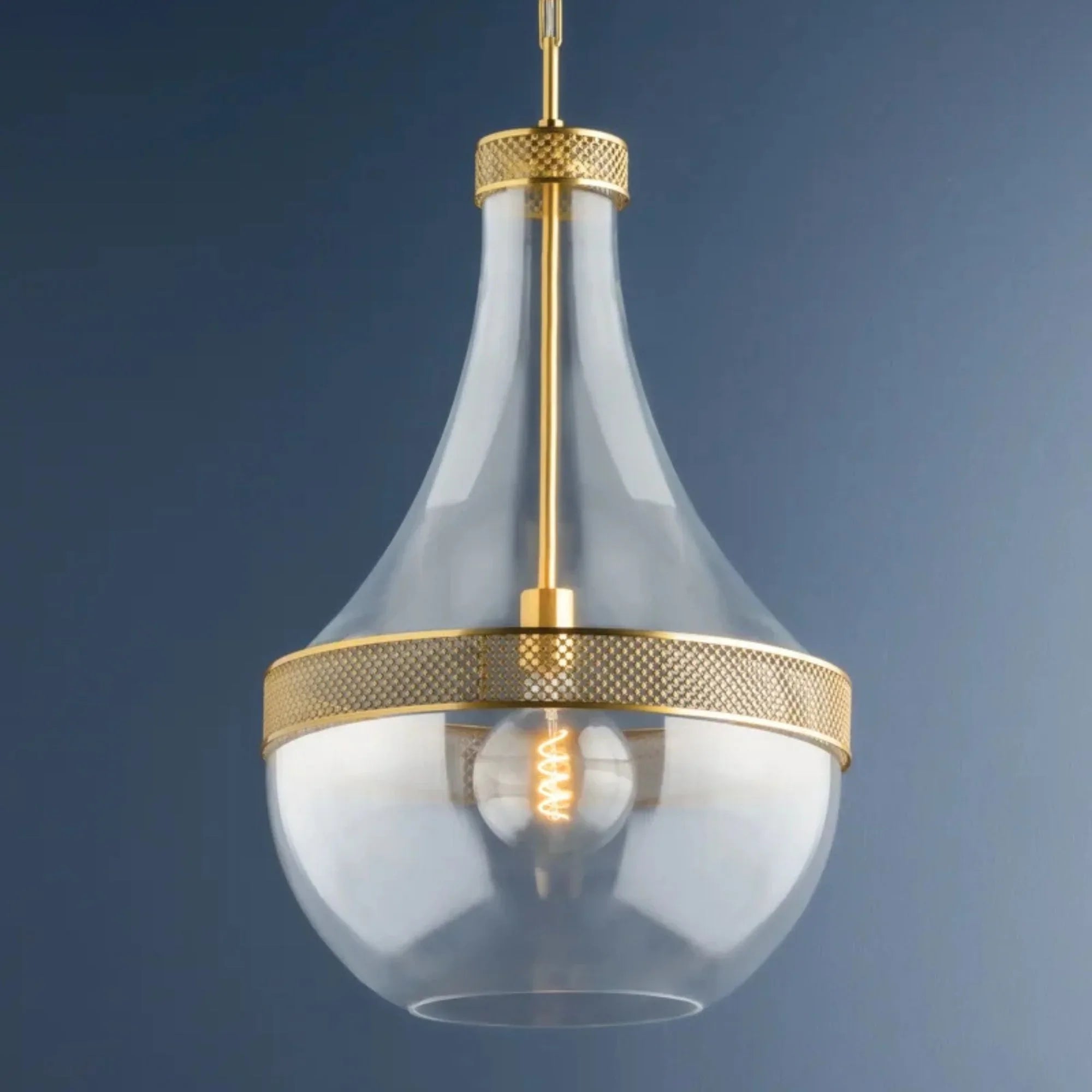 Hudson Valley Lighting - Hagen 17" Pendant, Aged Brass Finish | Bees Lighting