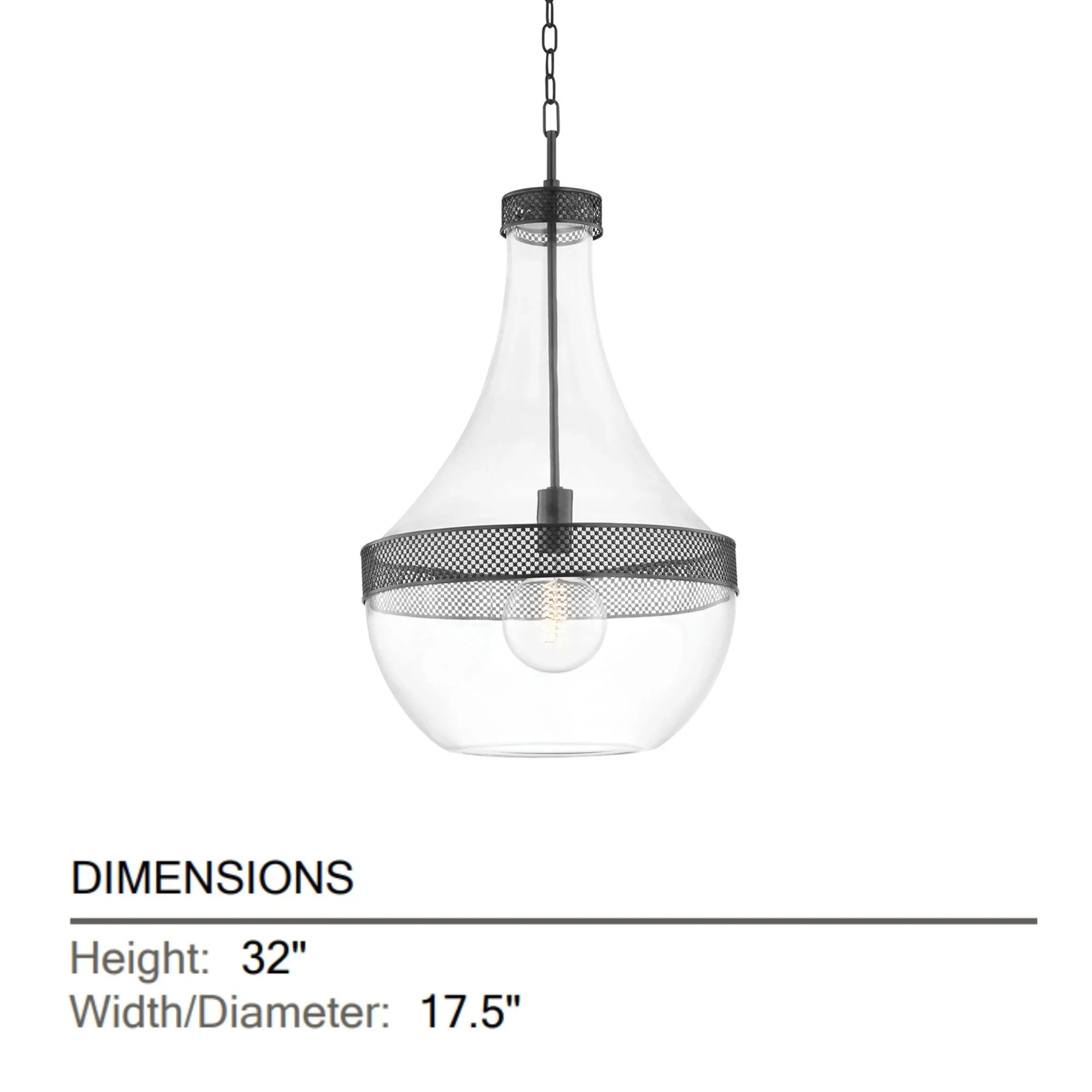 Hudson Valley Lighting - Hagen 17" Pendant, Old Bronze Finish | Bees Lighting