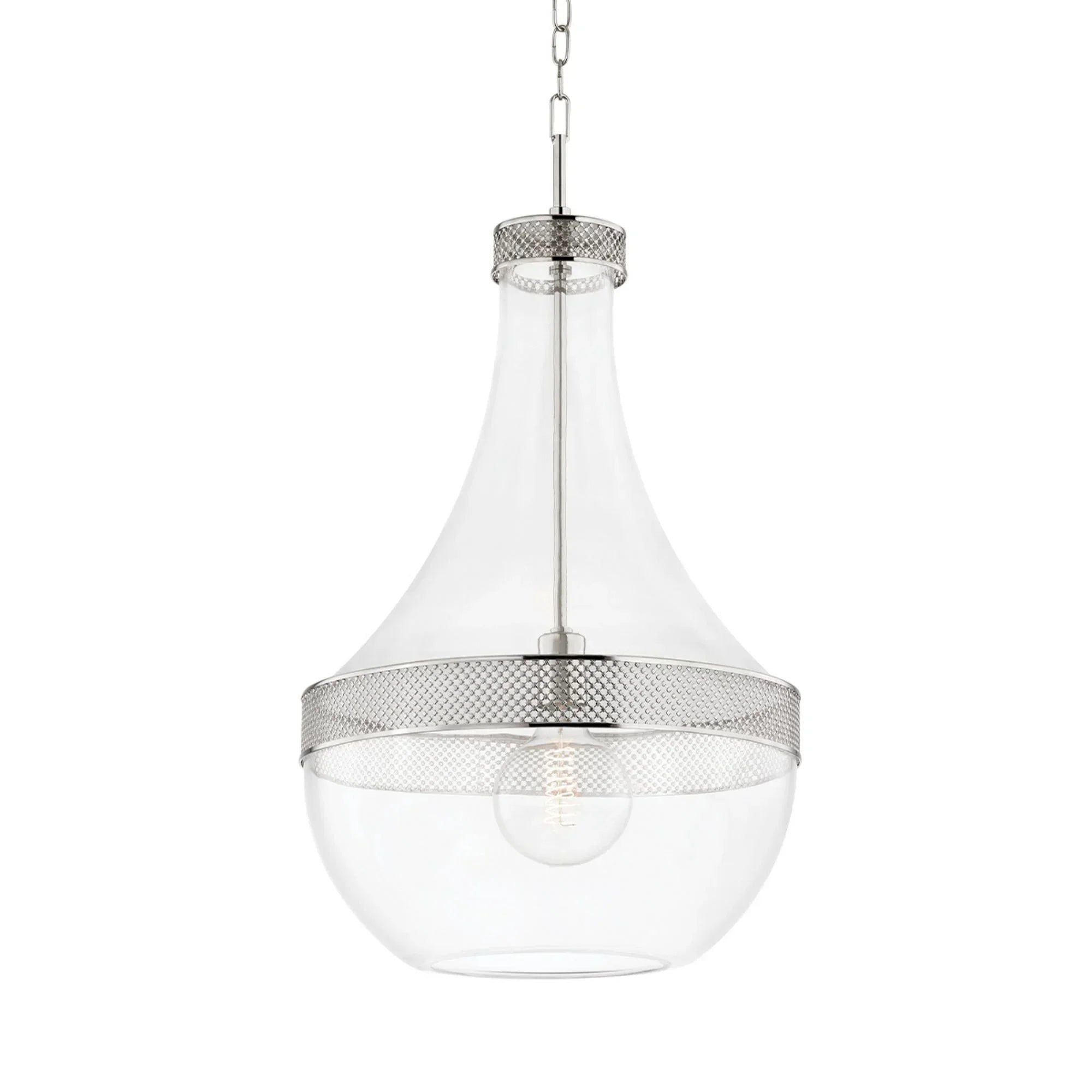 Hagen 17" Pendant, Polished Nickel Finish
