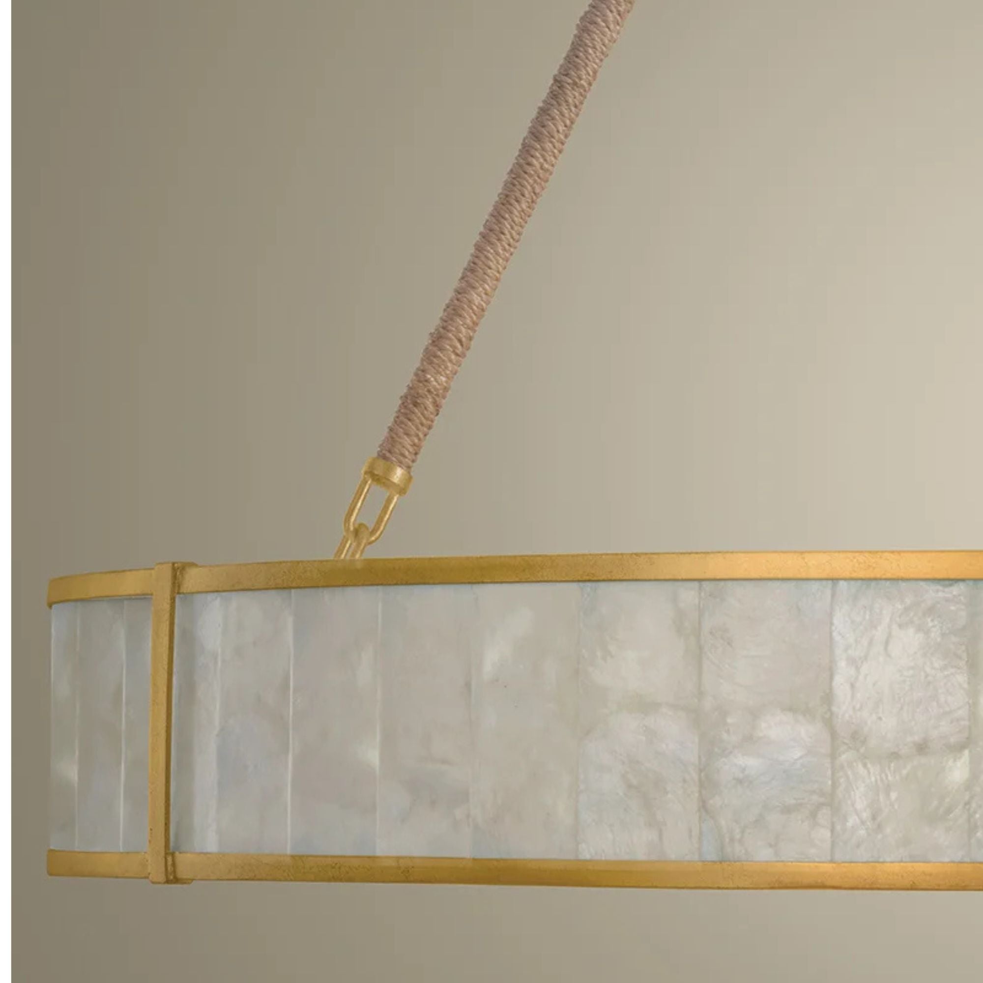 Hudson Valley Halcott 42 in. Chandelier, Vintage Gold Leaf with Capiz Panels
