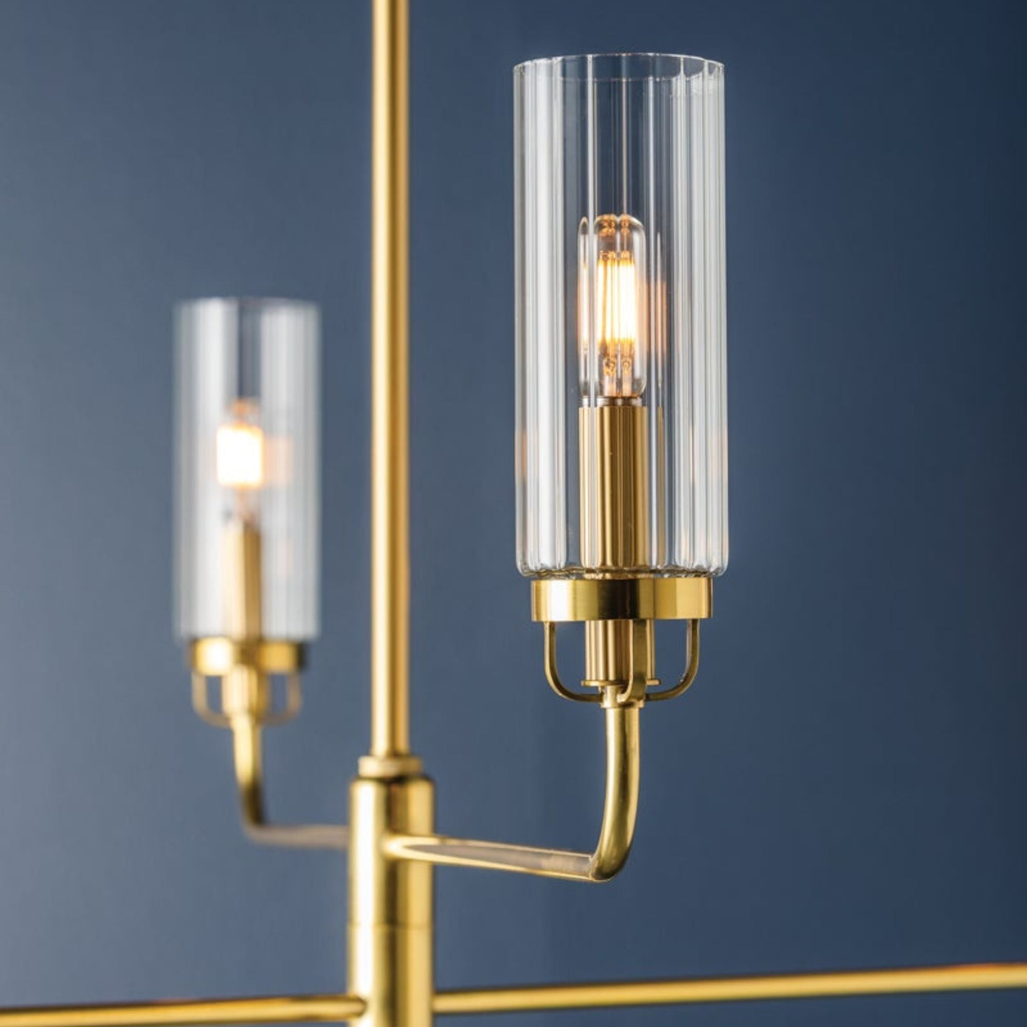 Halifax 48" 6-Light Chandelier, Aged Brass Finish