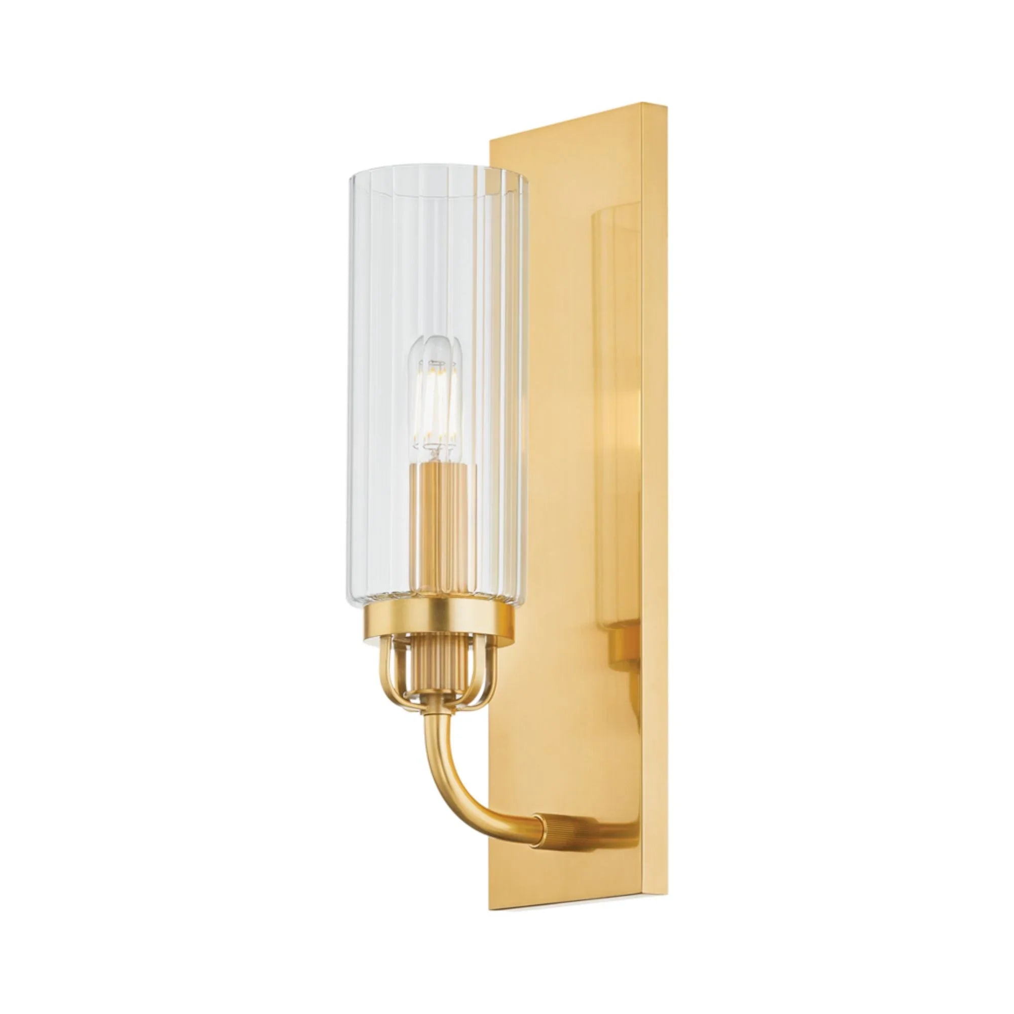 Halifax 14" Wall Sconce, Aged Brass Finish