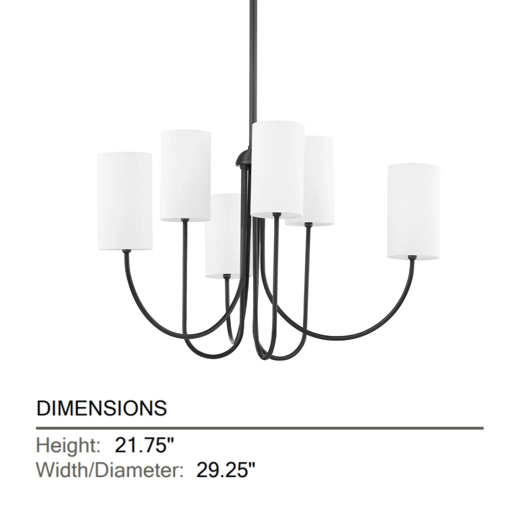 Hudson Valley Lighting - Harlem 28" 6-Light Chandelier, Old Bronze Finish | Bees Lighting