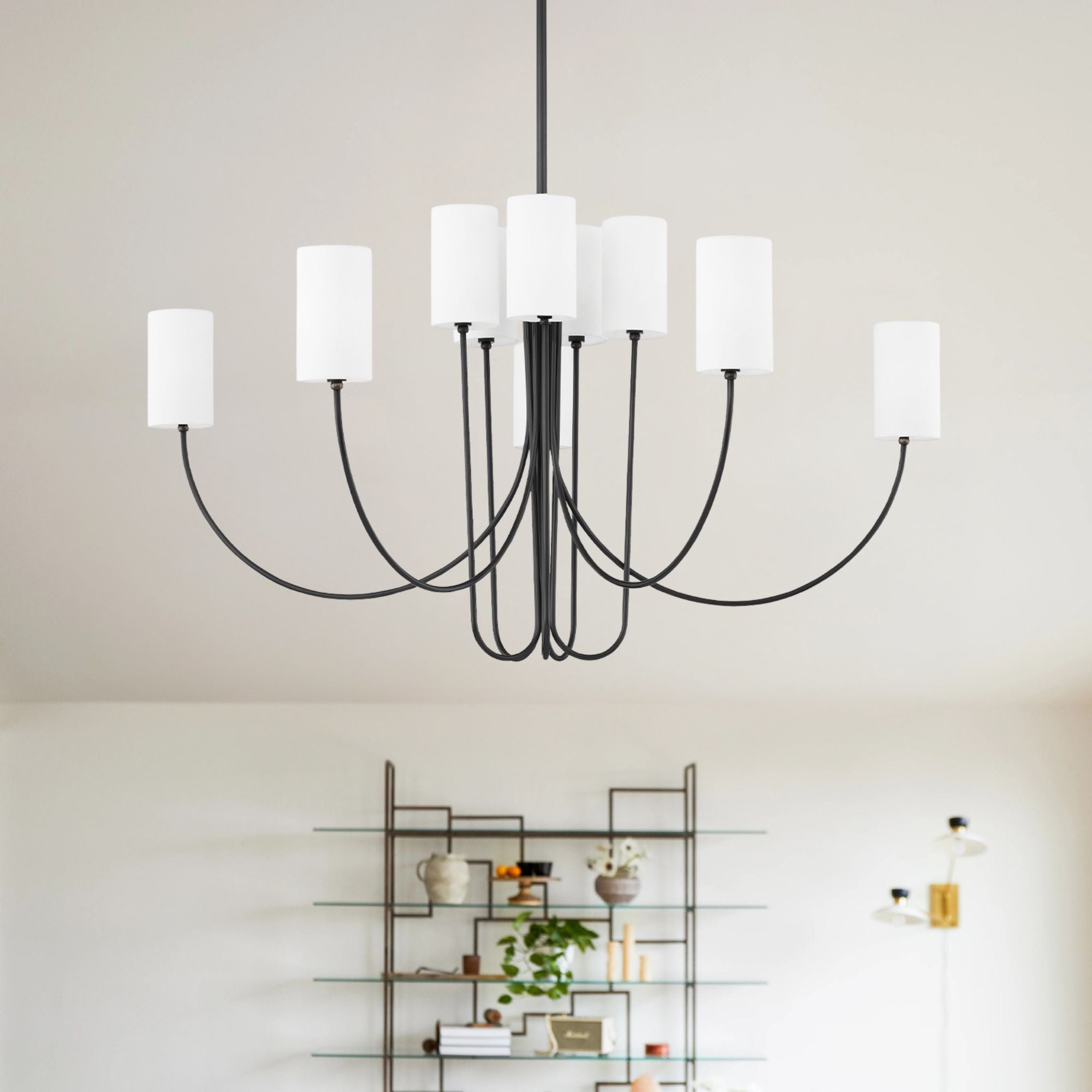 Harlem 48" 10-Light Chandelier, Old Bronze Finish