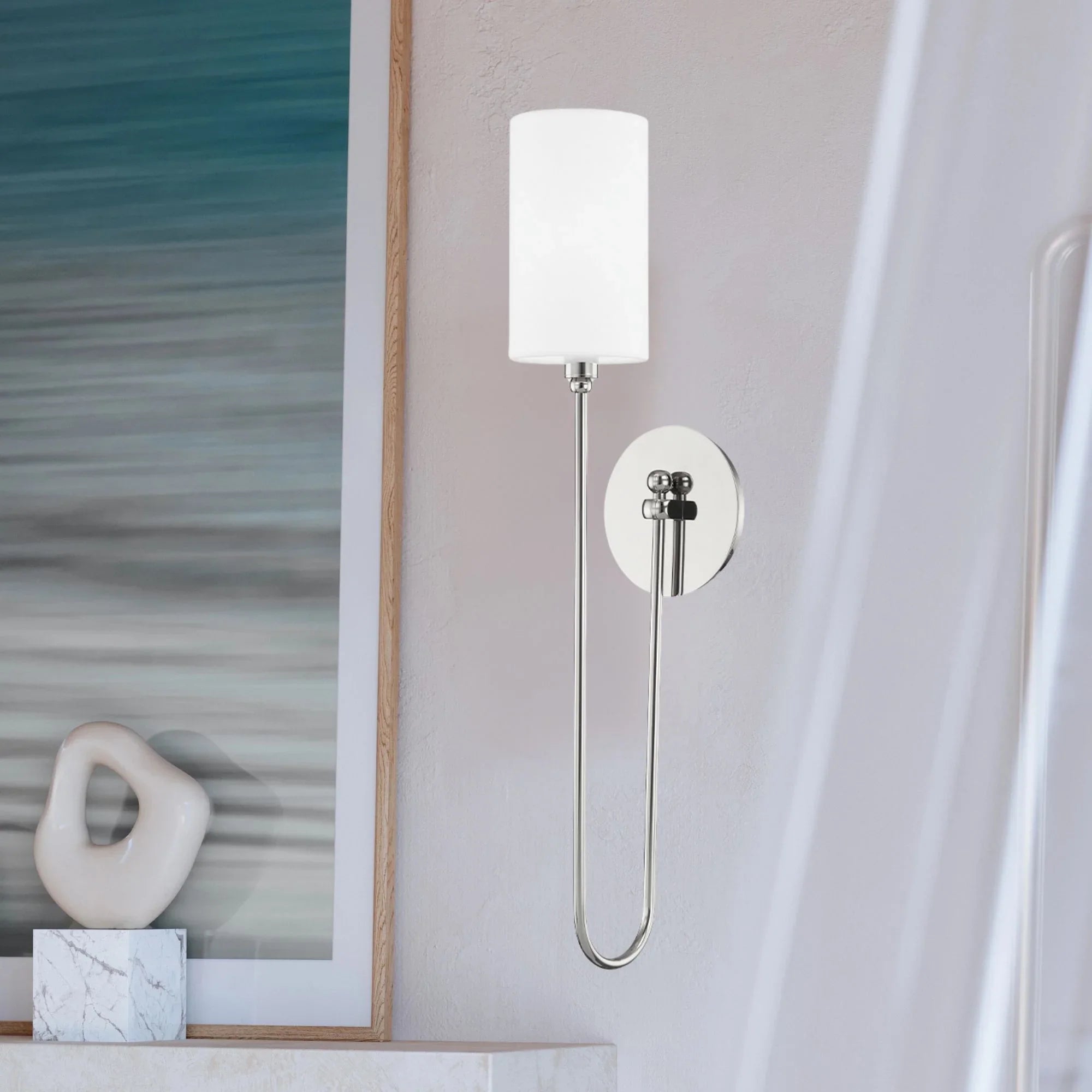 Harlem 24" Wall Sconce, Polished Nickel Finish