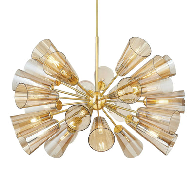 Hartwood 45" 25 Light Chandelier, Aged Brass Finish