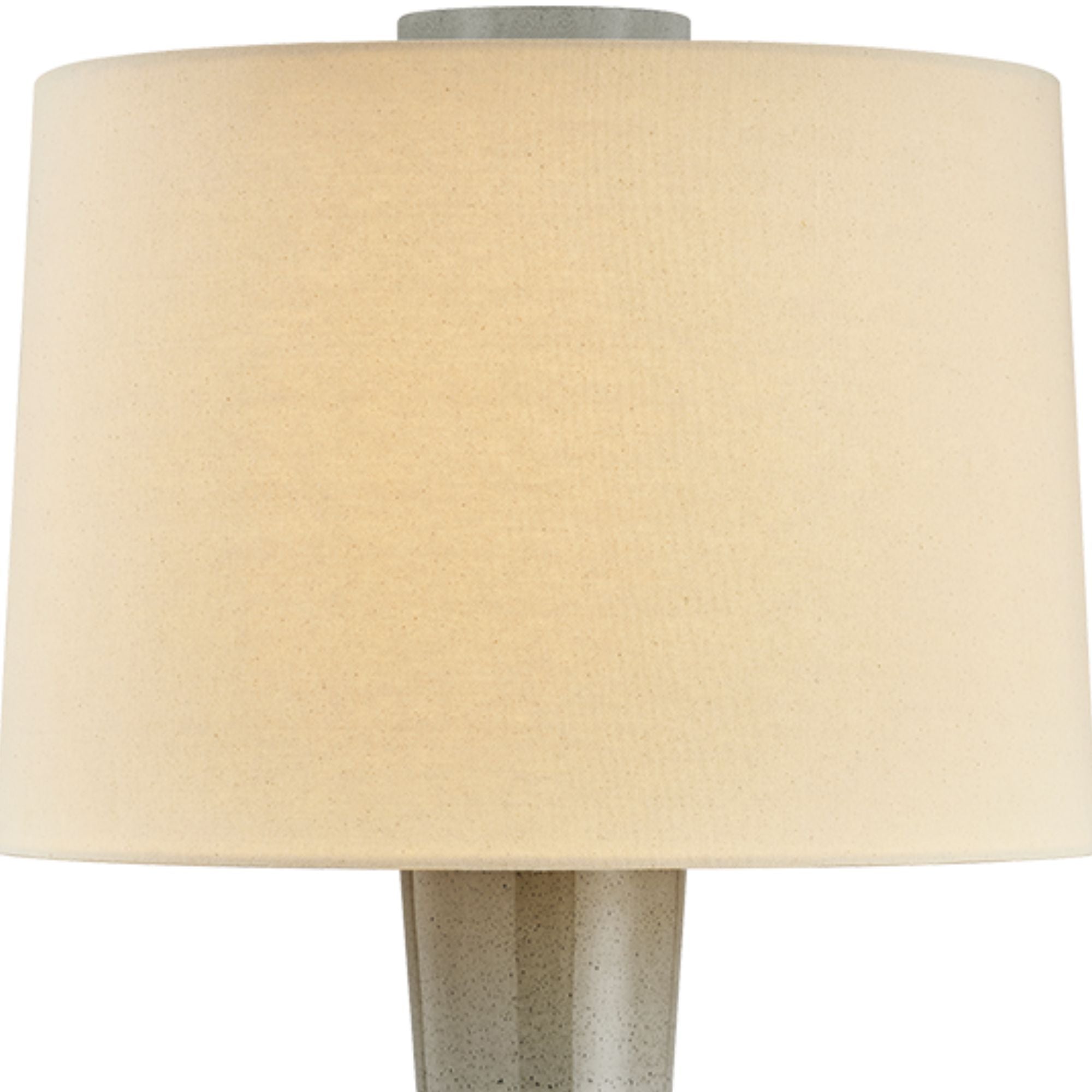 Hudson Valley Havelock 32.5 in. Table Lamp, Aged Brass & Ceramic Roan Grey with Wheat Linen Shade