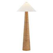 Hudson Valley Haviland Floor Lamp, Aged Brass with White Linen Shade