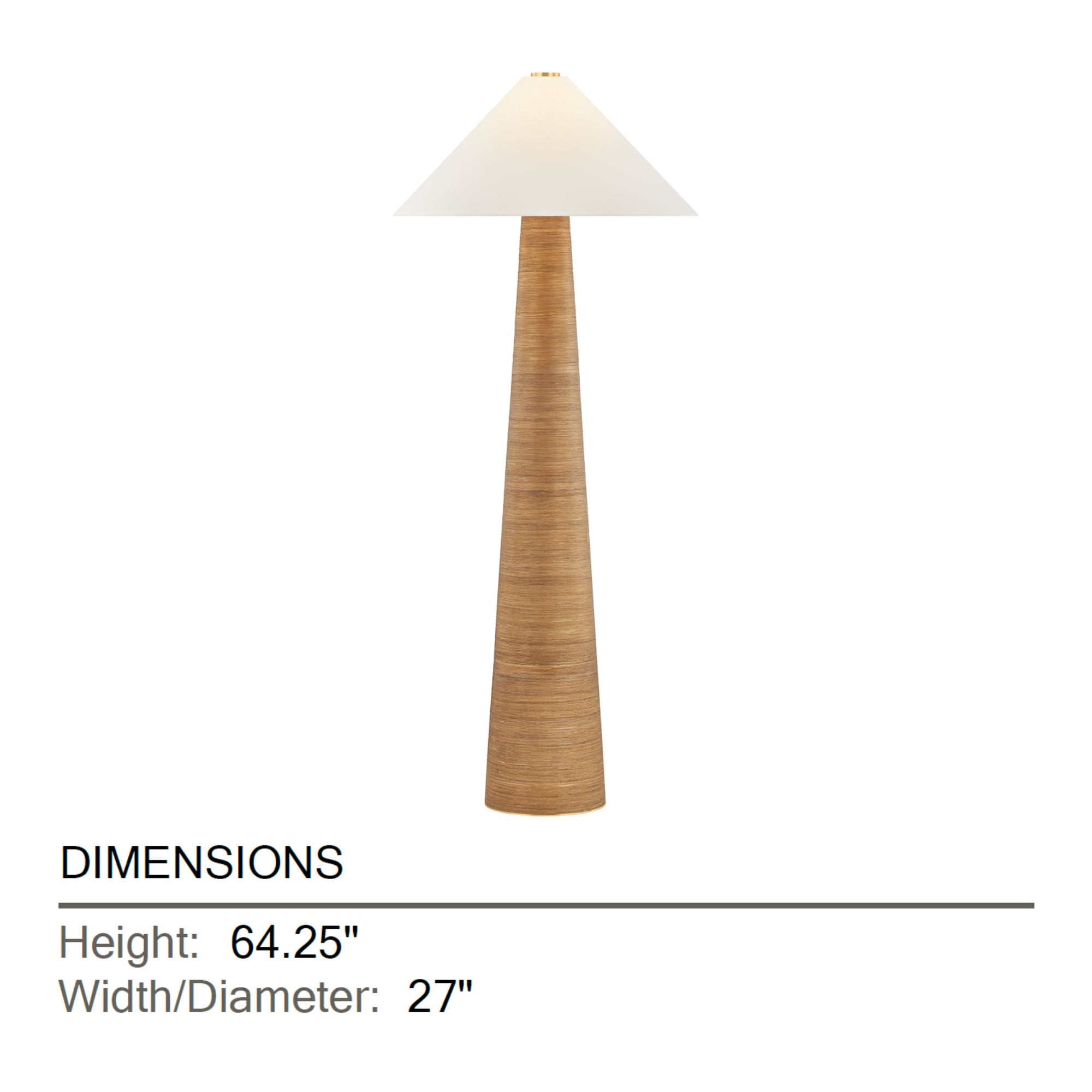 Hudson Valley Haviland Floor Lamp, Aged Brass with White Linen Shade