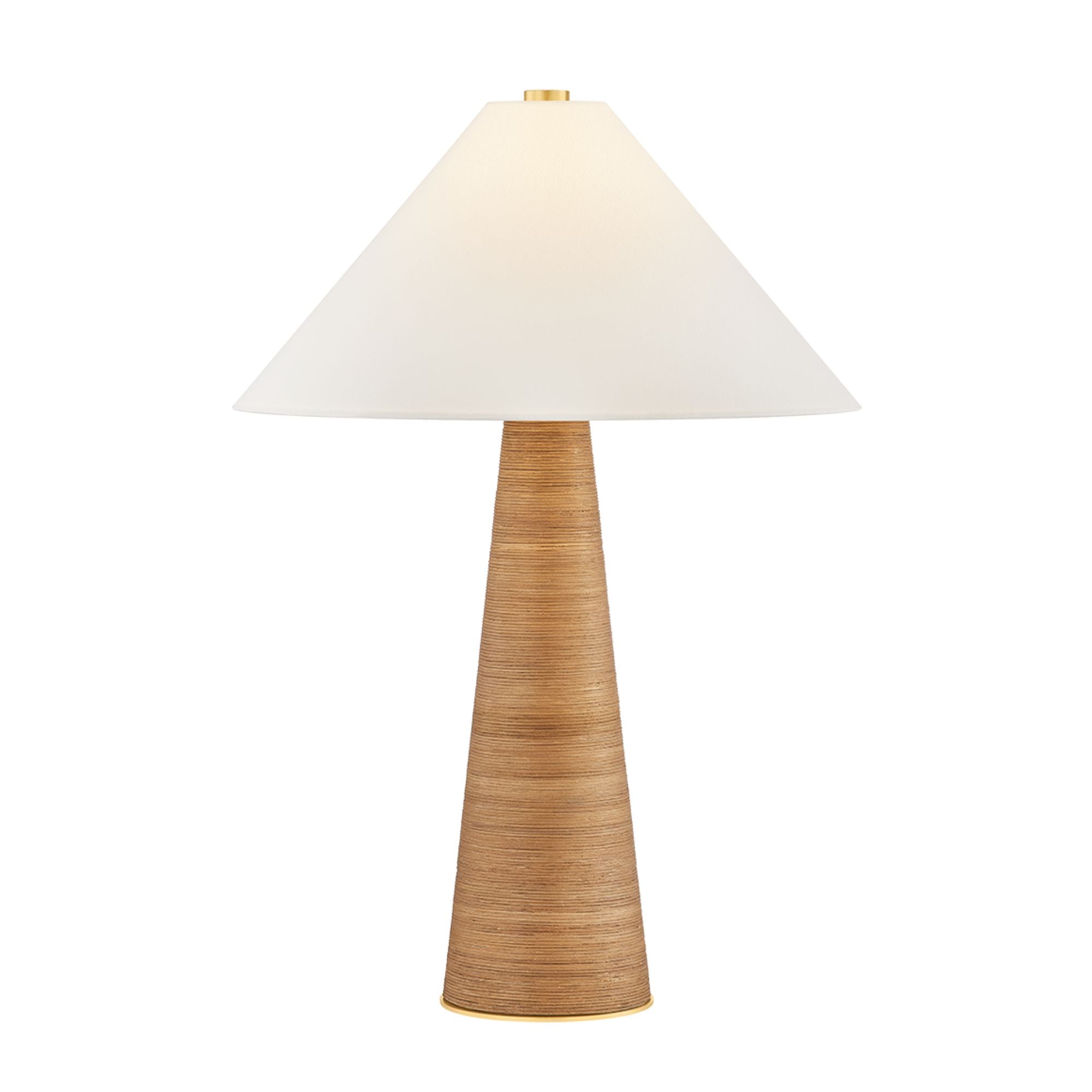 Hudson Valley Haviland Table Lamp, 31.25 in. Height, Aged Brass with White Linen Shade