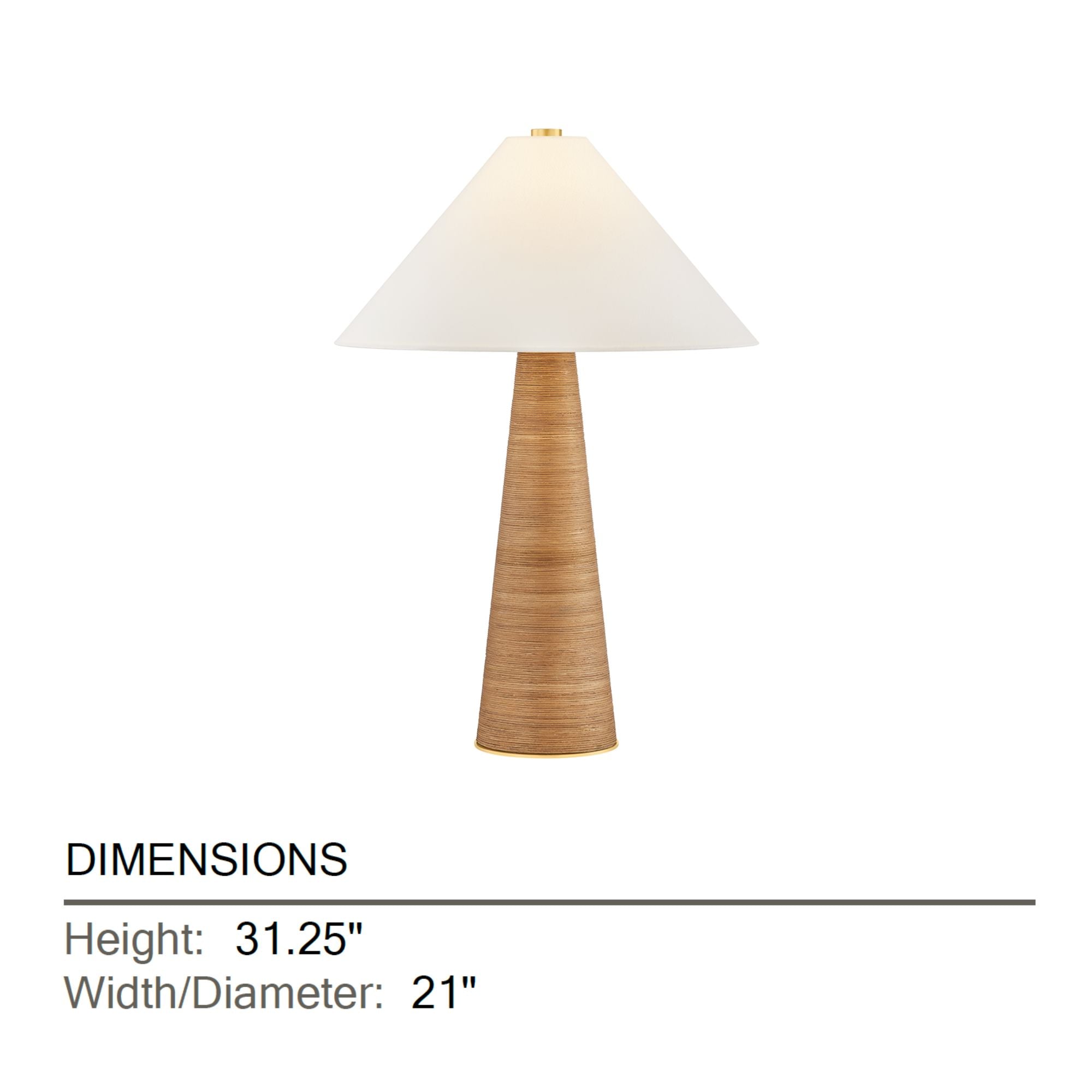 Hudson Valley Haviland Table Lamp, 31.25 in. Height, Aged Brass with White Linen Shade