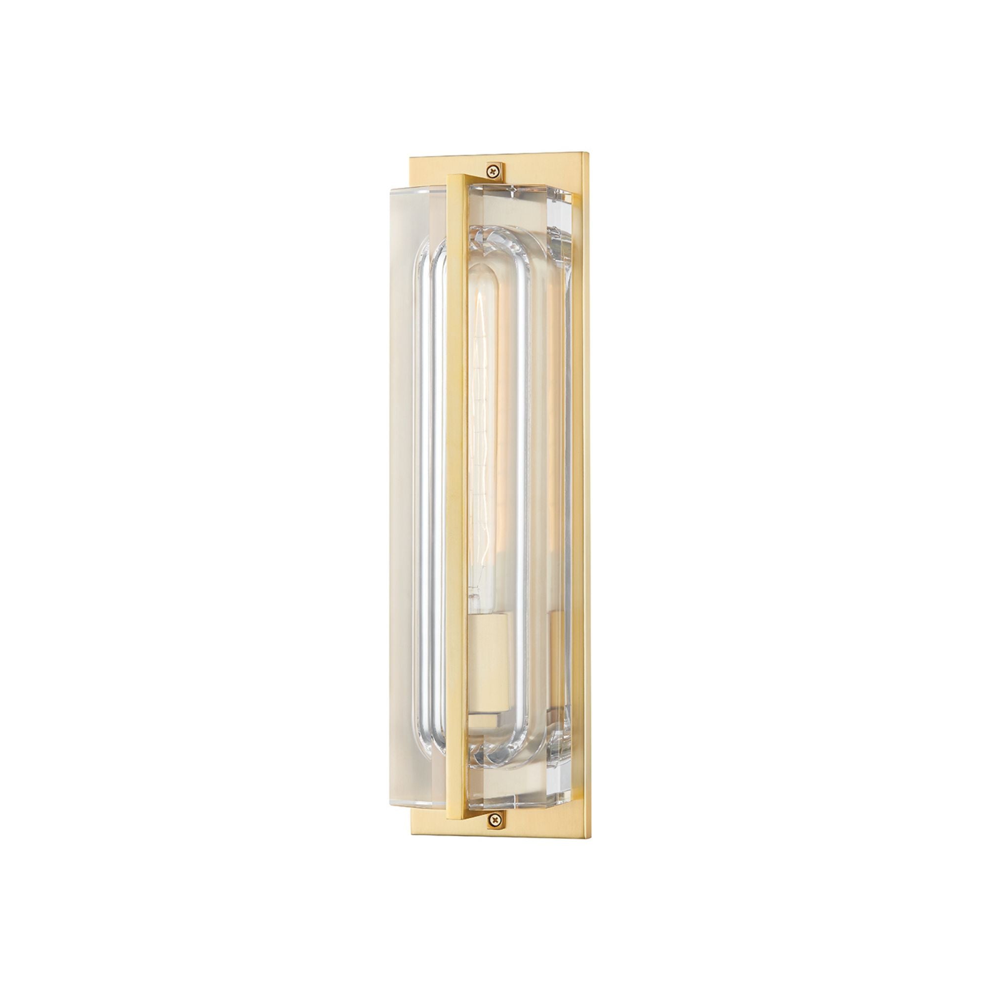 Hawkins 17" Wall Sconce, Aged Brass Finish