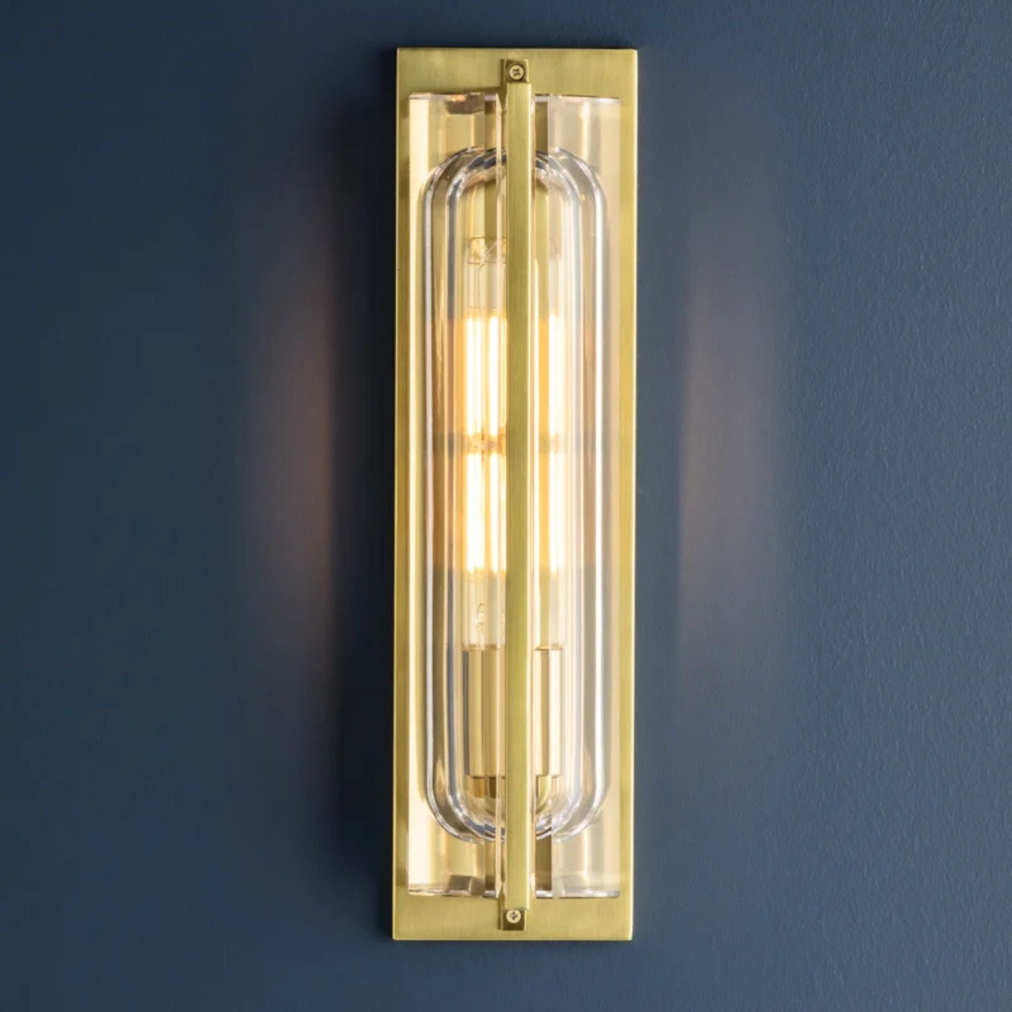Hawkins 17" Wall Sconce, Aged Brass Finish