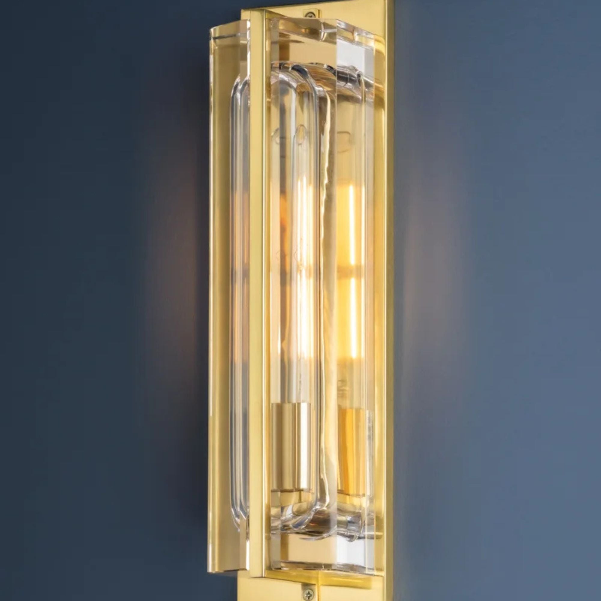 Hawkins 17" Wall Sconce, Aged Brass Finish