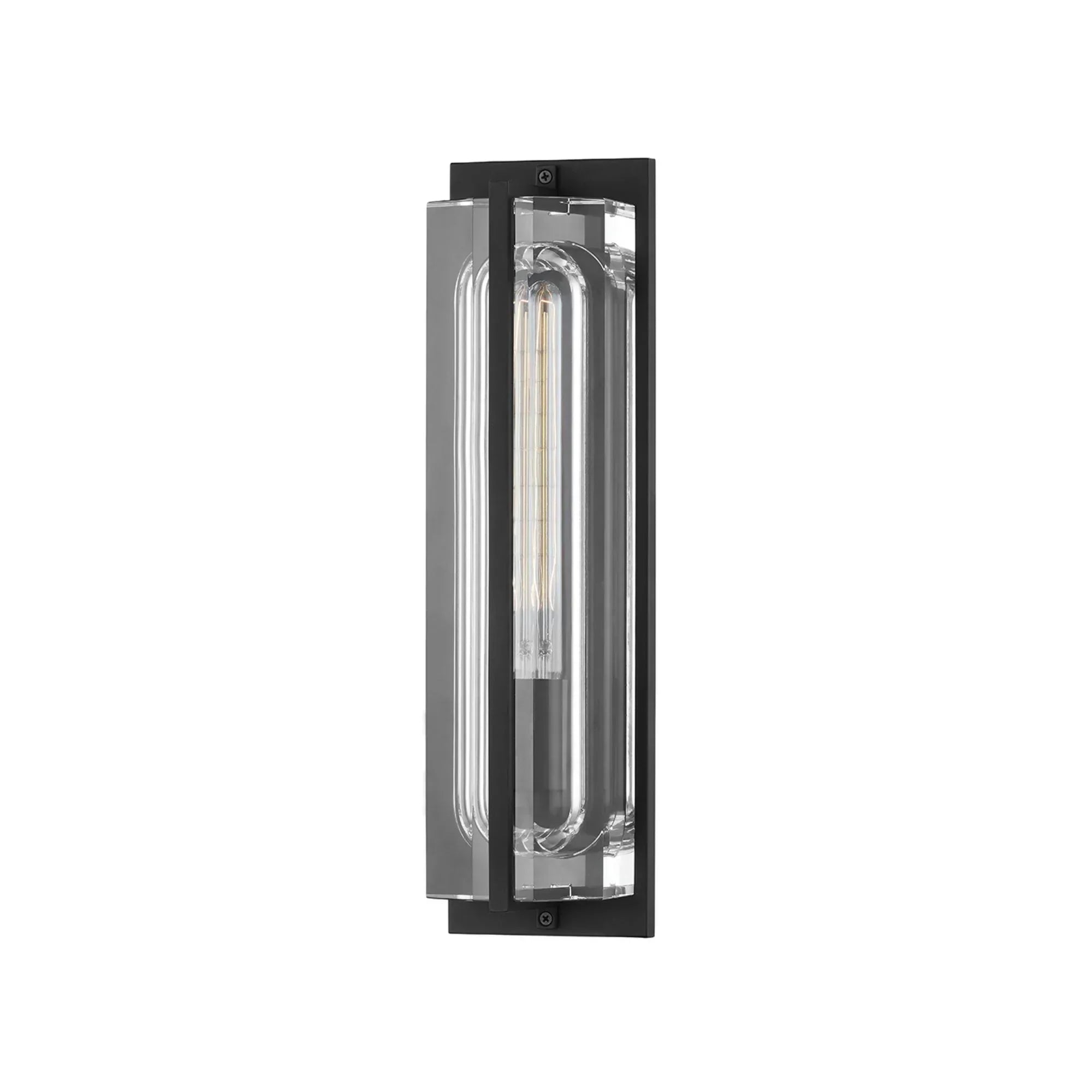 Hawkins 17" Wall Sconce, Black Brass Finish