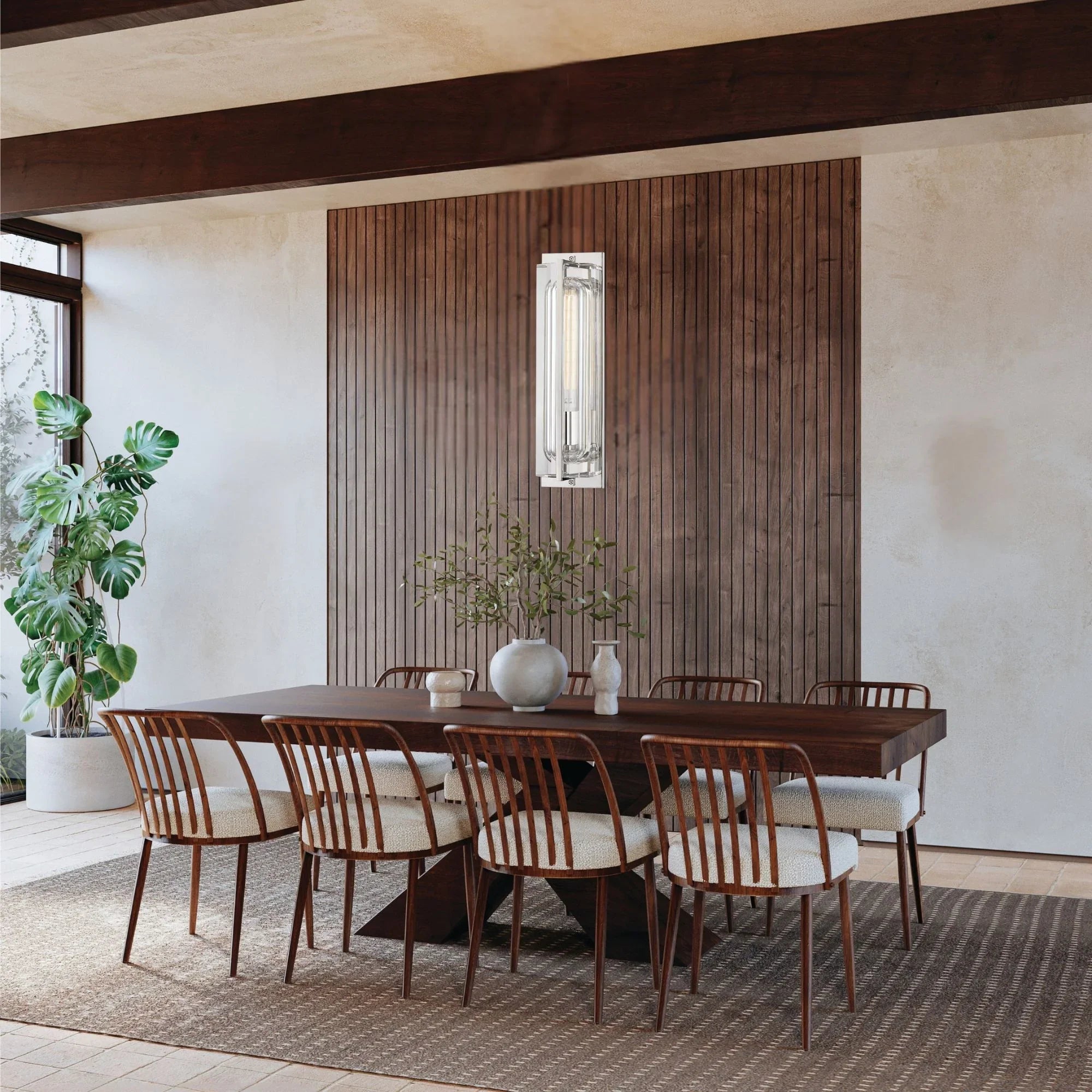 Hawkins 17" Wall Sconce, Polished Nickel Finish