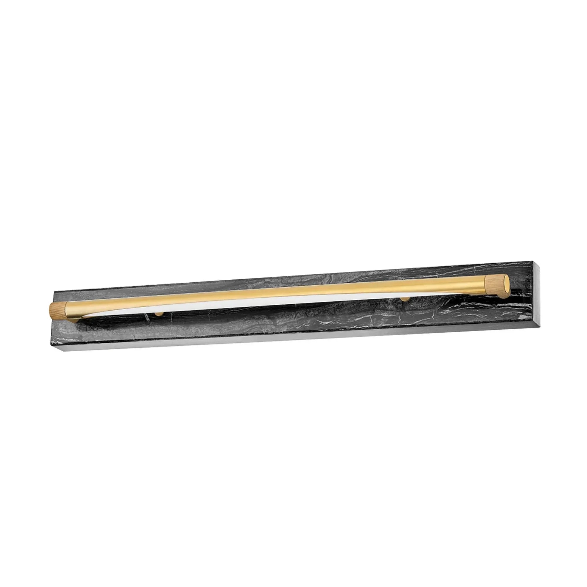 Hayden 27" LED Wall Sconce, Aged Brass Finish