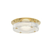 Heath 8" LED Flush Mount, Aged Brass Finish
