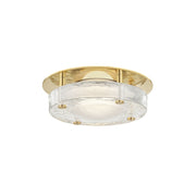 Heath 8" LED Flush Mount, Aged Brass Finish