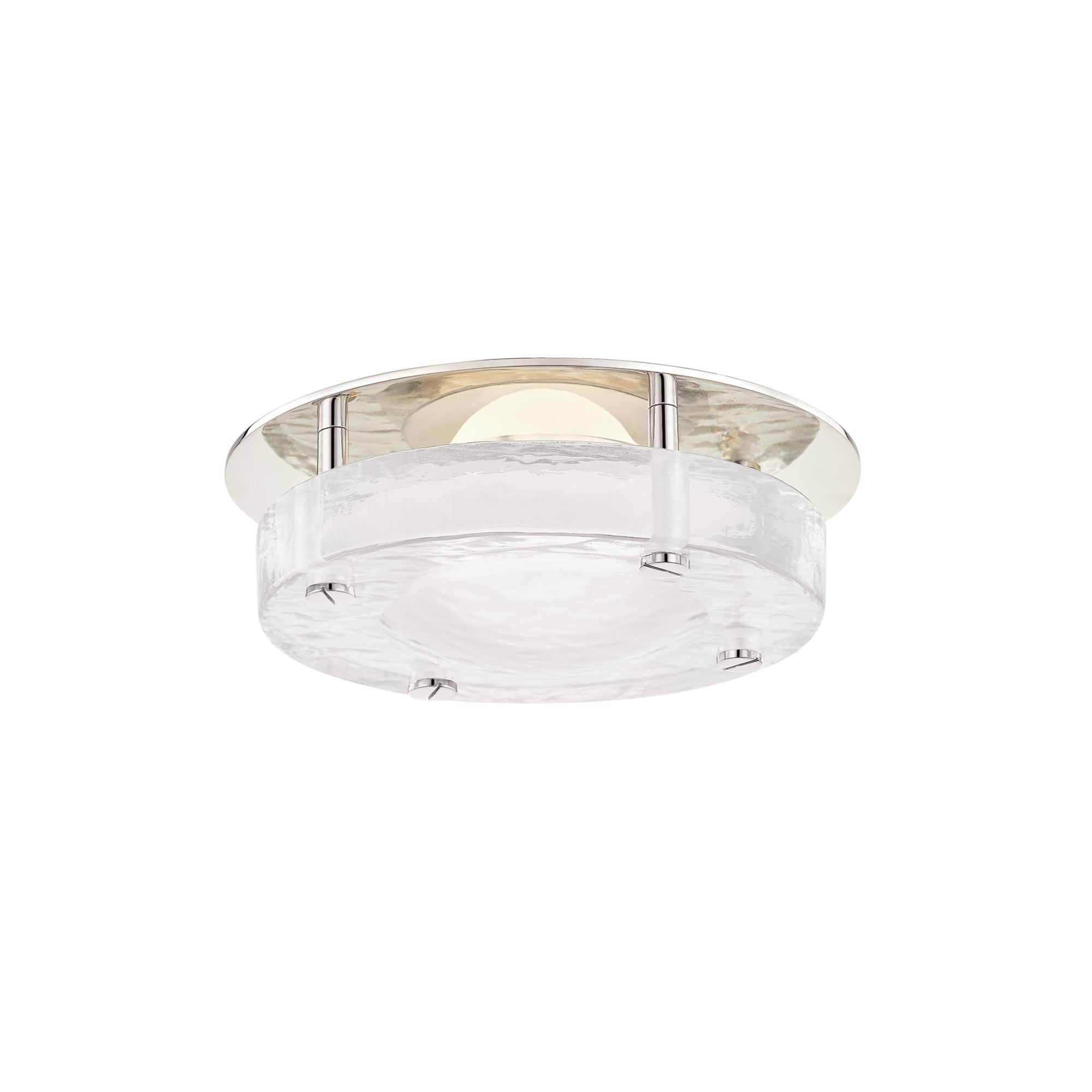 Heath 8 in. Flush Mount Light Polished Nickel Finish