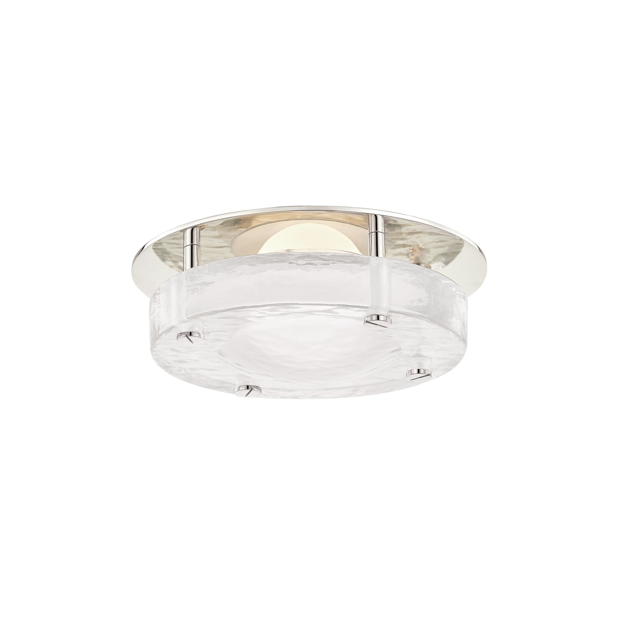 Heath 8" LED Flush Mount, Polished Nickel Finish